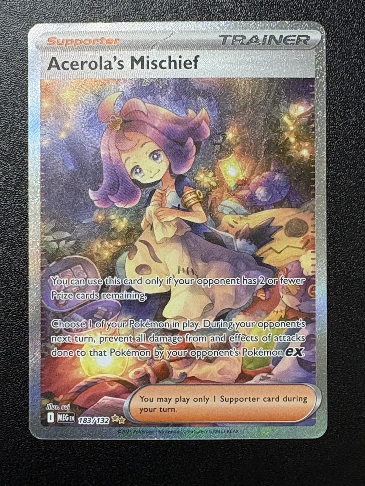 Acerola's Mischief 183/132 - Mega Evolution - Special Illustration Rare - NM