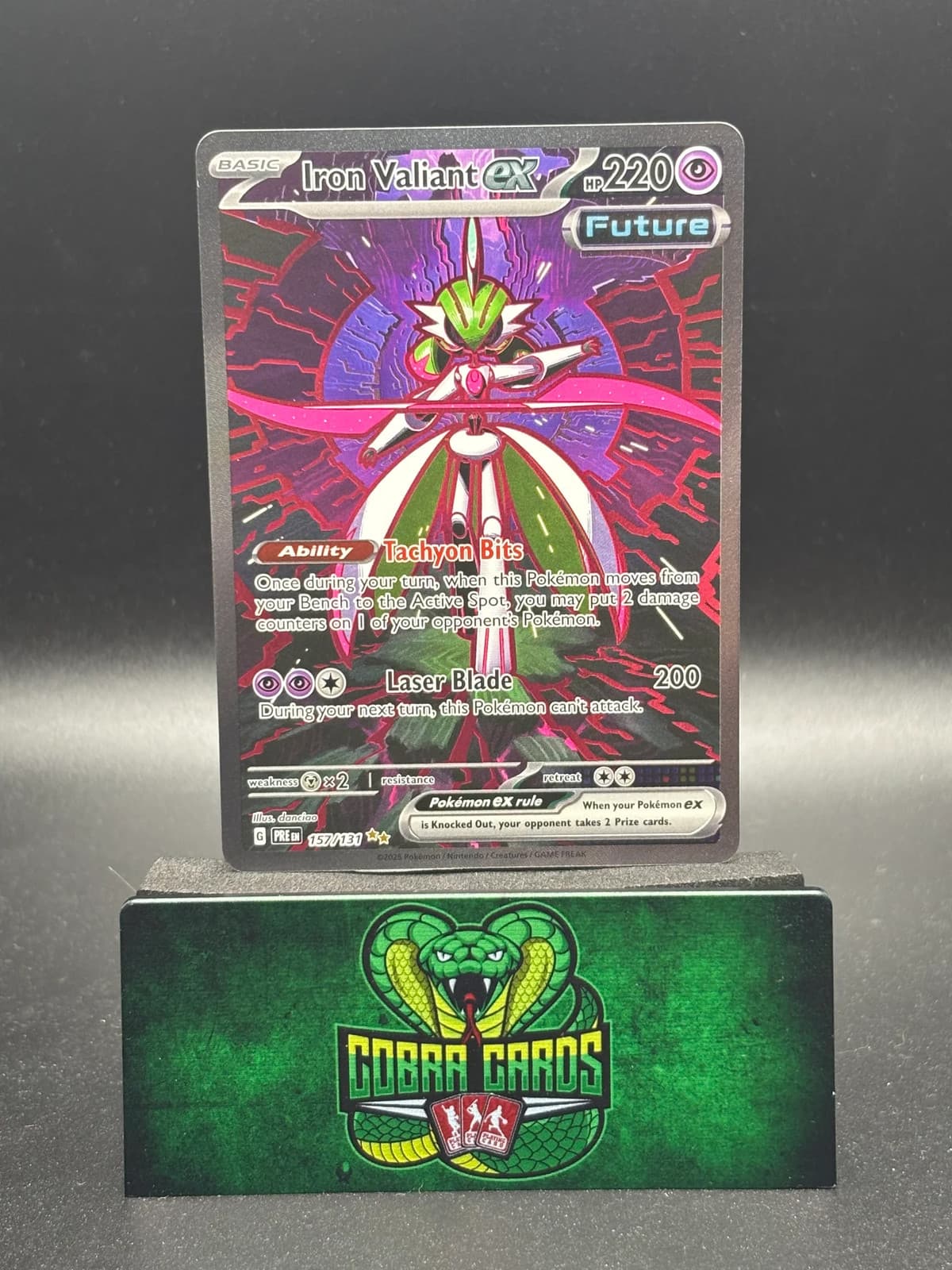 2025 Prismatic Evolutions Iron Valiant EX Holo Secret Rare SAR #157/131