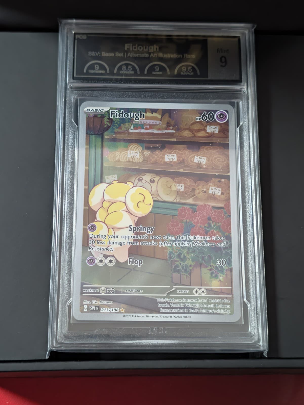 🔥 Pokemon Scarlet & Violet Fidough 213/198 Illustration Rare Holo PCG 9 Mint 🔥