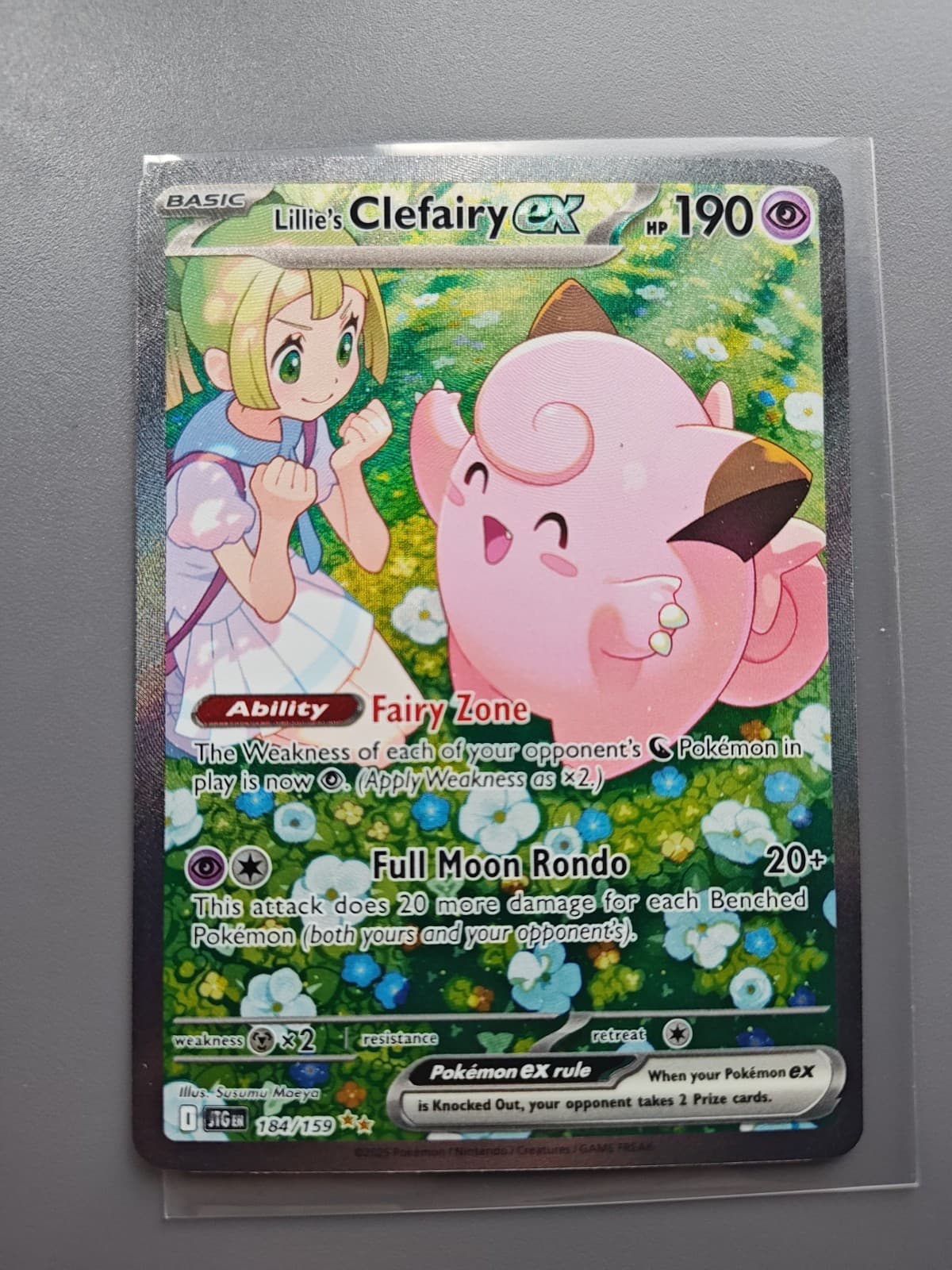 Pokemon Lillie's Clefairy ex 184/159 Journey Together Full Art Holo SIR NM EN
