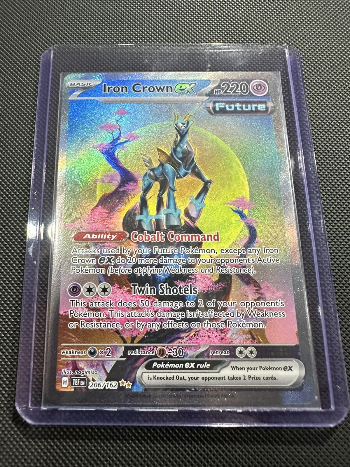 Pokemon Cards Iron Crown ex 206/162 Holo Temporal Forces NM