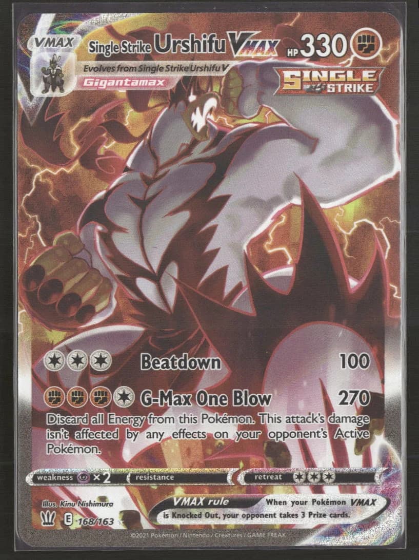 SWSH05: Battle Styles Single Strike Urshifu VMAX (Alternate Art Secret) #168/163