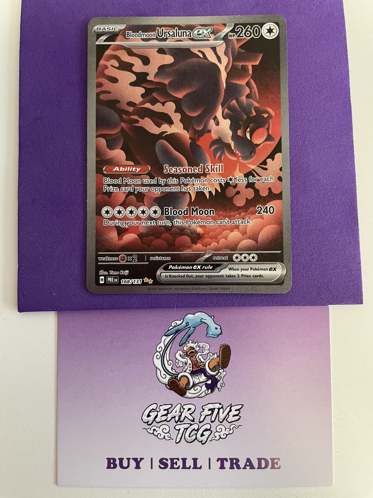 Pokémon TCG - Bloodmoon Ursaluna EX - 168/131 - Prismatic Evolutions - SIR