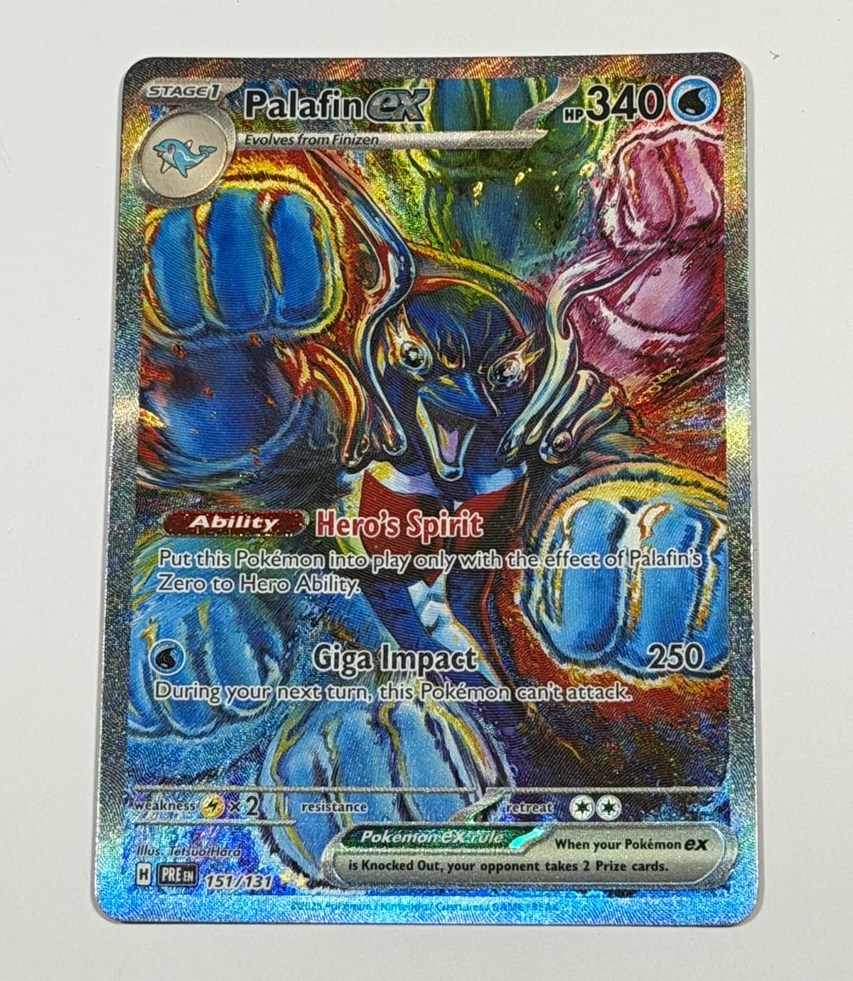 Pokemon TCG Palafin ex 151/131 Sv Prismatic Evolutions Holo SIR Eng HP 340 NMINT