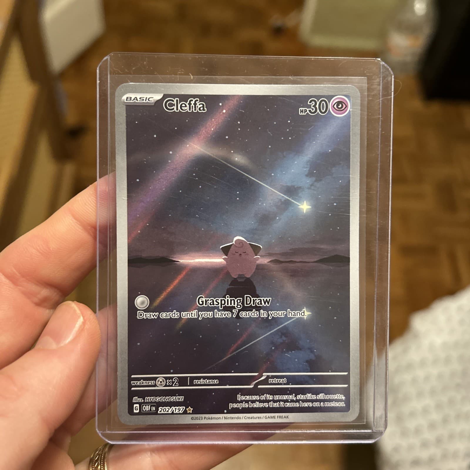 Pokemon Co. Cleffa 202/197 SV03 Obsidian Flames IR Holo Full Art Eng 2023