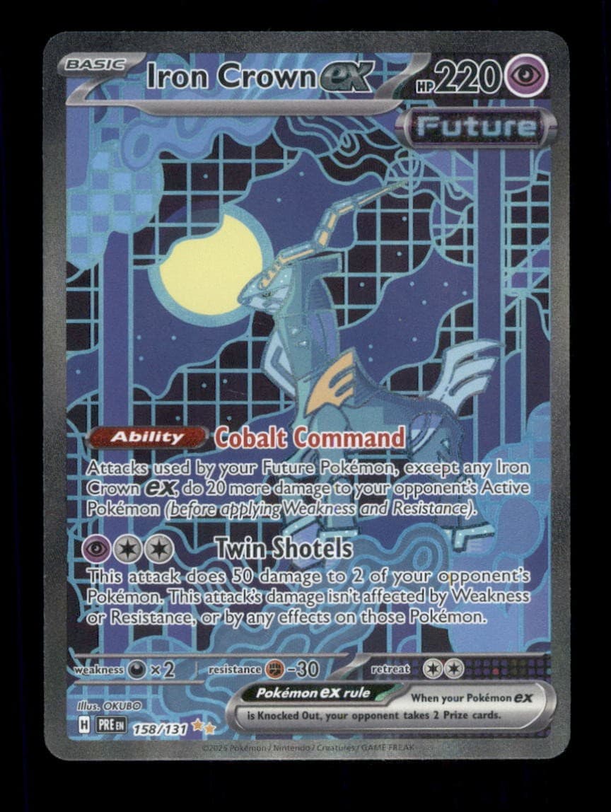Iron Crown ex Special Illustration Rare Holo SV: Prismatic Evolutions 158/131 NM