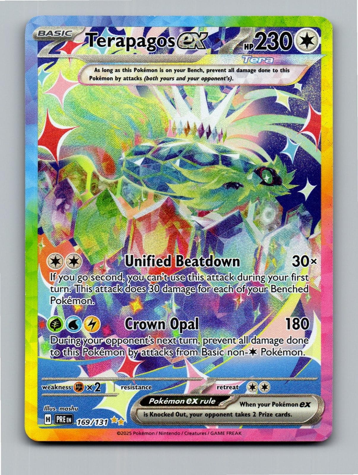 Terapagos ex 169/131 Prismatic Evolutions Holo SIR NM/M