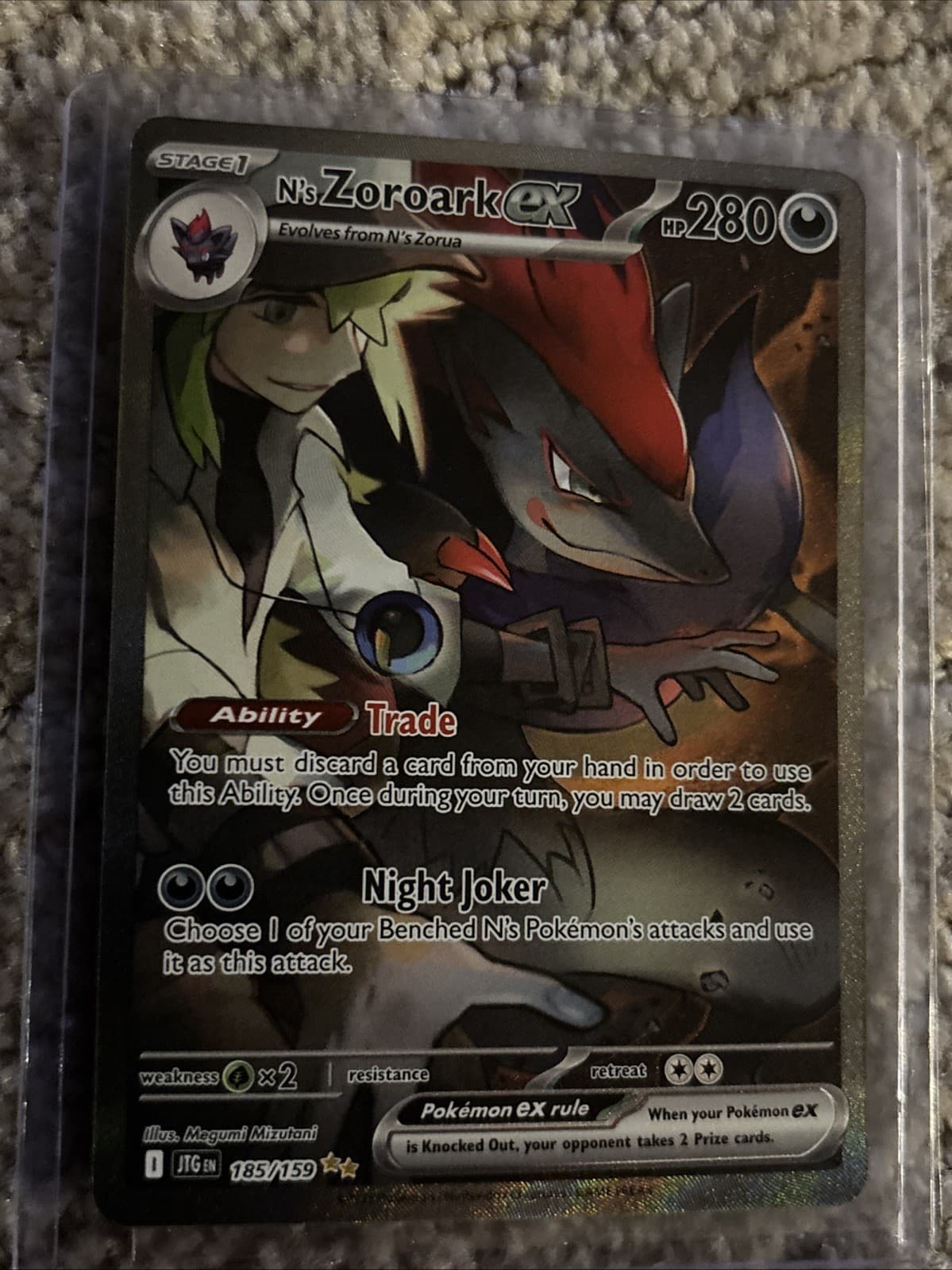 The Pokémon Company N's Zoroark ex 185/159 Journey Together Full Art SIR