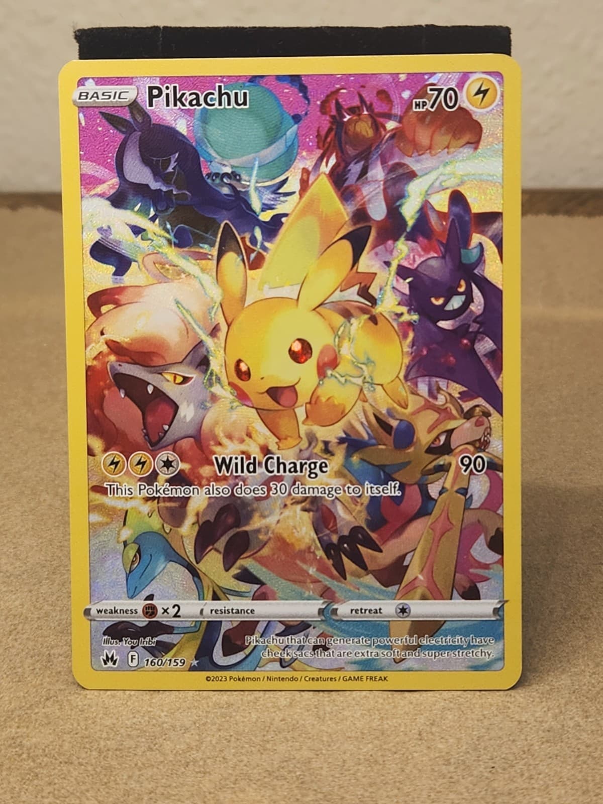 Pikachu (Secret) 160/159 Near Mint Crown Zenith Pokemon Cameo  Tcg Vtg Play Game