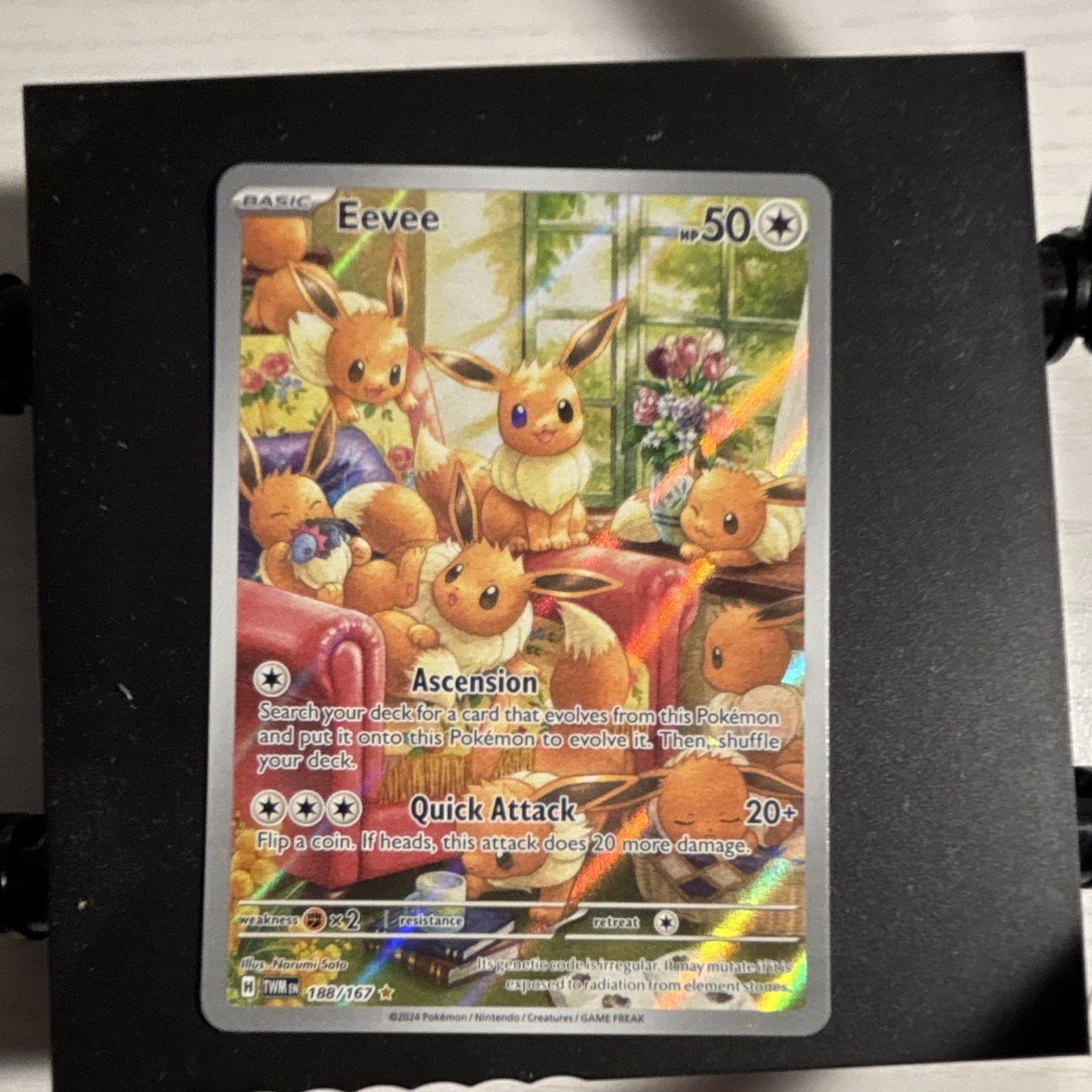 Pokemon TCG Sv06 Twilight Masquerade Eevee 188/167 Illustration Rare Holo EN