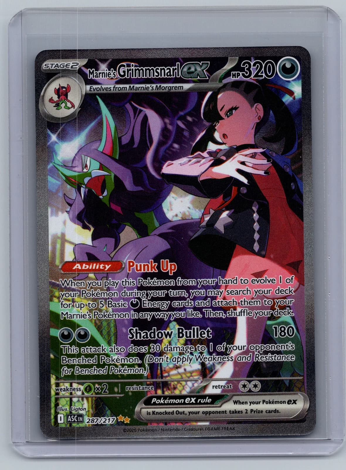 Marnie's Grimmsnarl EX Holo Secret Rare SAR #287/217