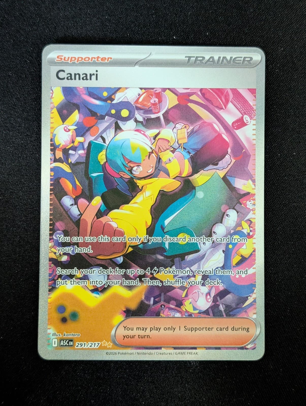 Canari 291/217 Special Illustration Rare ME: Ascended Heroes Holo ASC