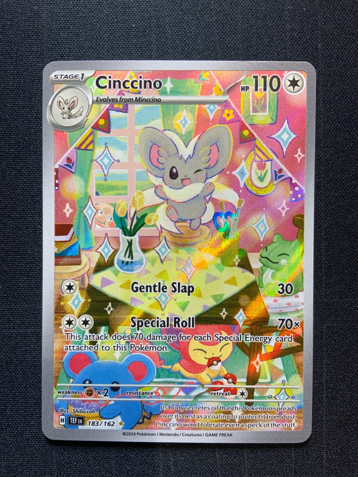 Pokemon Cinccino - 183/162 183 - SV05 Temporal Forces Holo NM