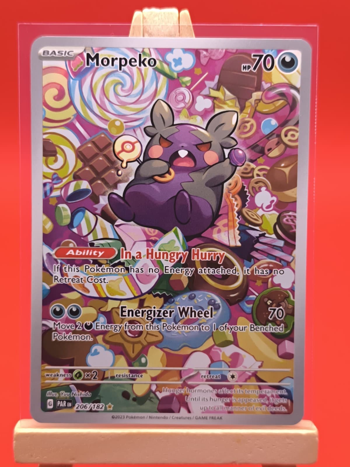 Morpeko 206/182 Paradox Rift Illustration Full Art Holo Pokemon Card * New *