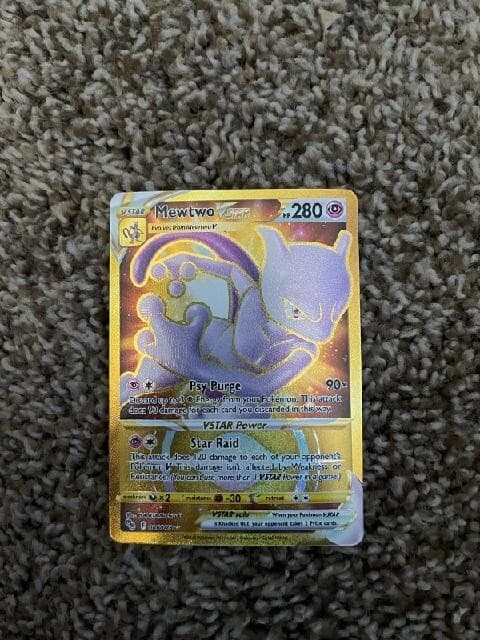 ✨Pokémon TCG Mewtwo VSTAR Gold 086/078 Holo Secret Rare Pokémon Go Near Mint