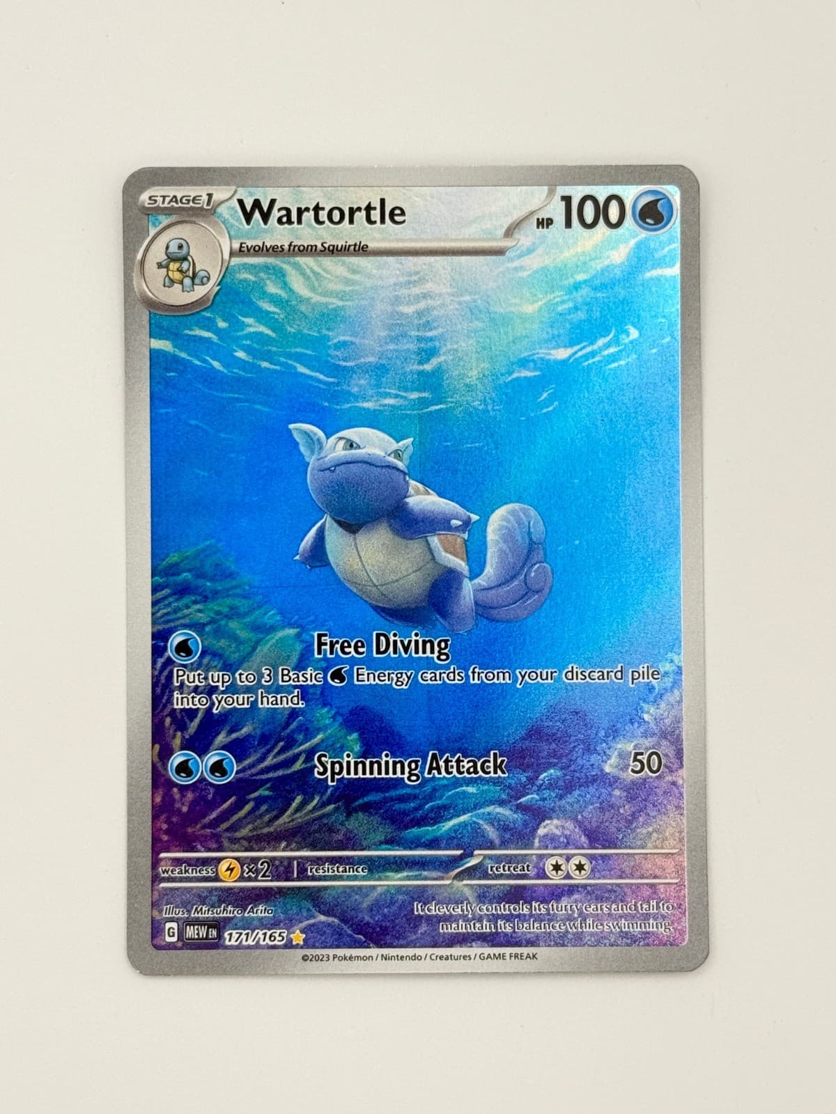 Wartortle - SV: Scarlet & Violet 151 171/165 Illustration Rare NM