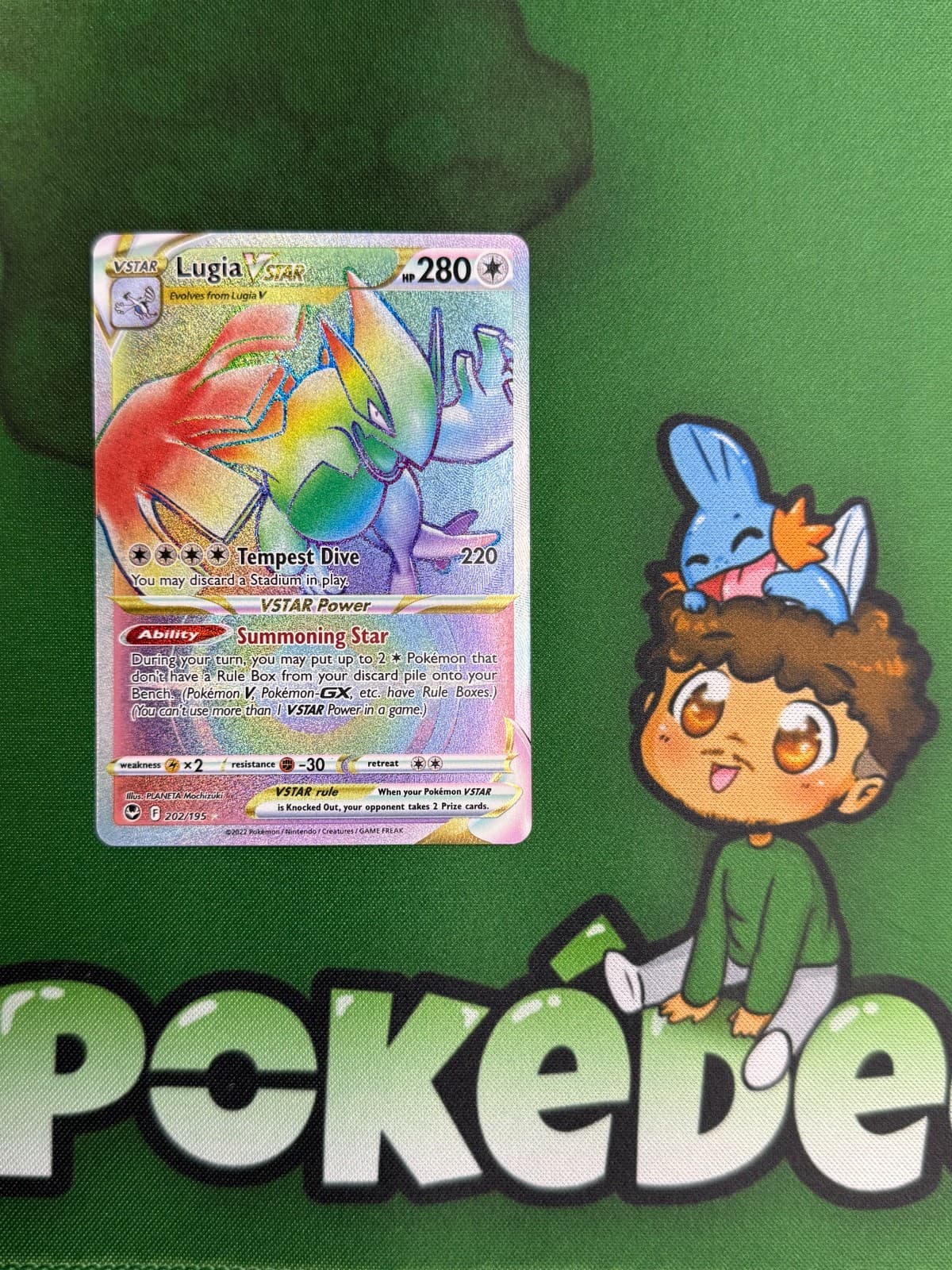 Lugia VSTAR 202/195 Sword & Shield Silver Tempest Rainbow Rare NM Pokemon TCG