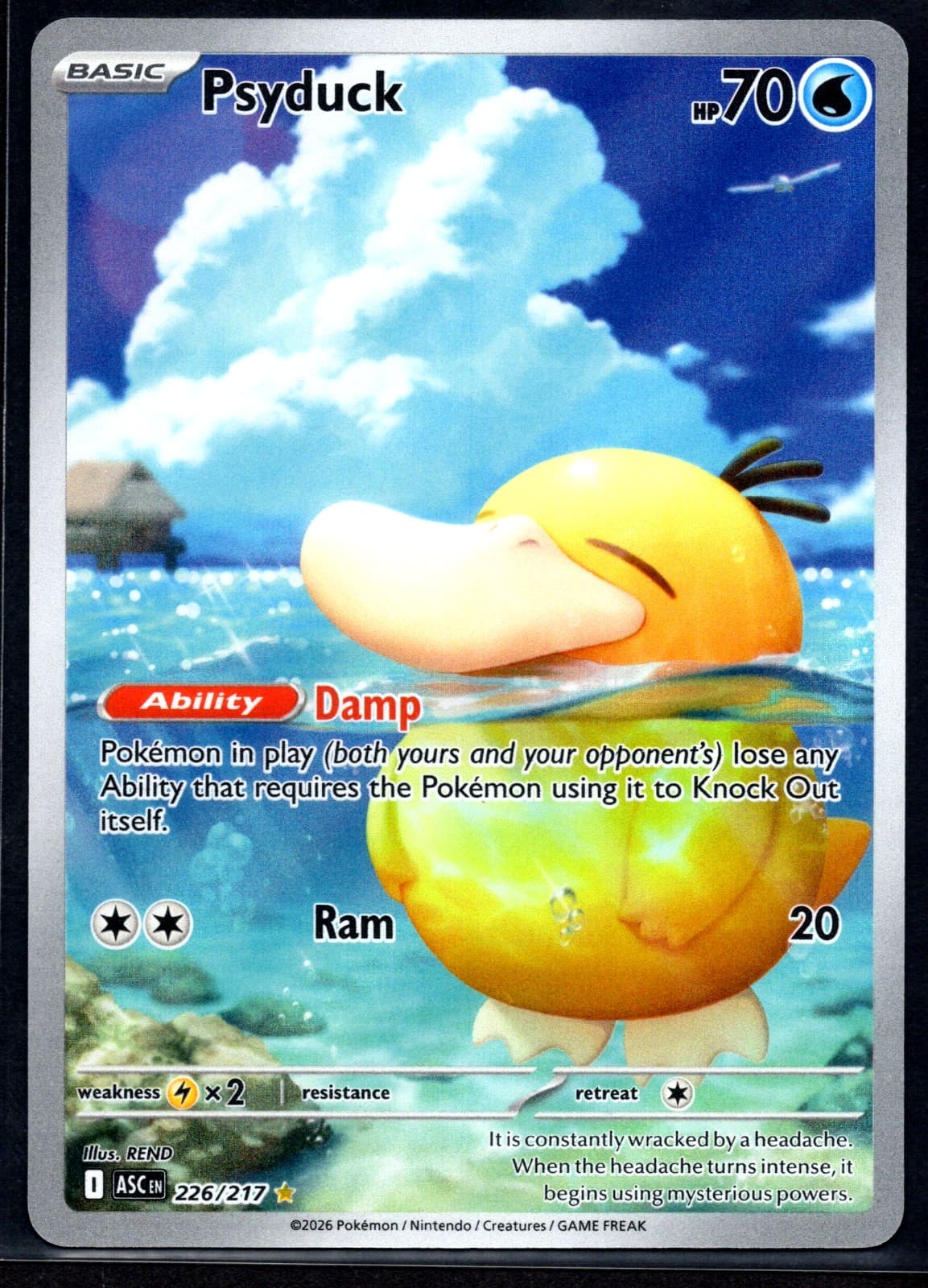 Psyduck 226/217 Illustration Rare Ascended Heroes IR Pokemon Card NM