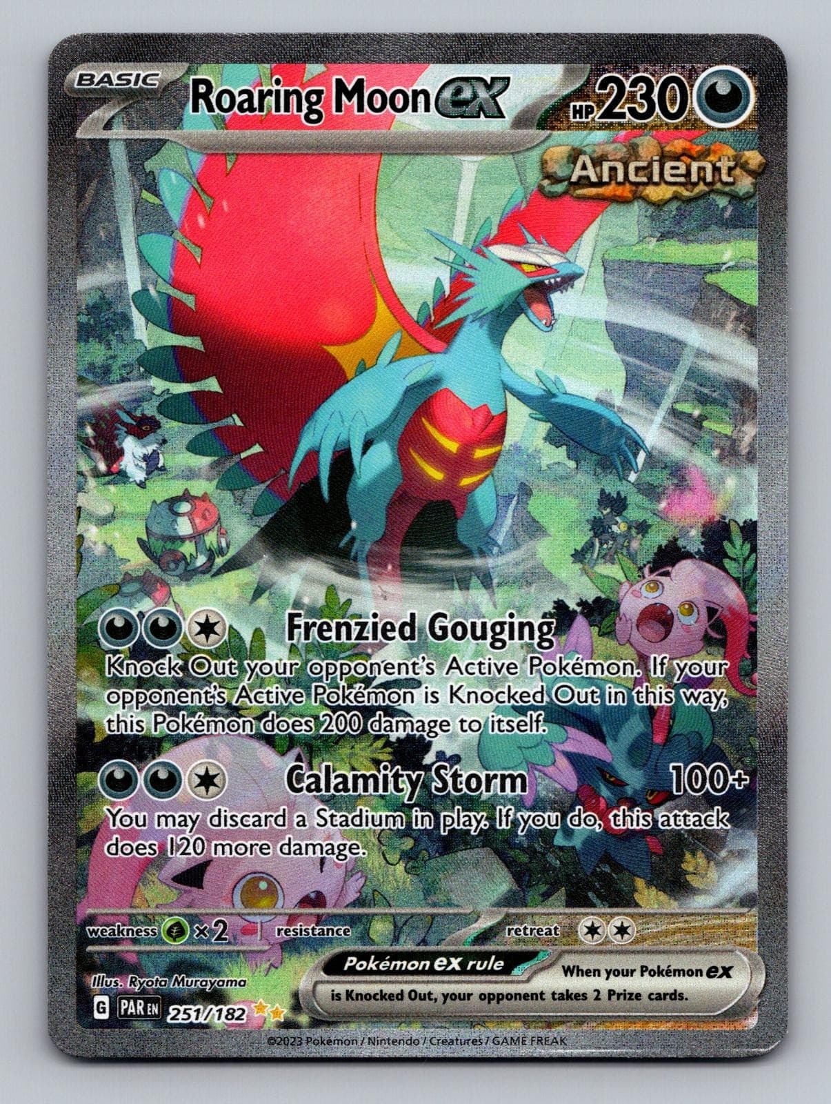 Roaring Moon ex 251/182 Special Illustration Rare Paradox Rift Pokemon Holo NM