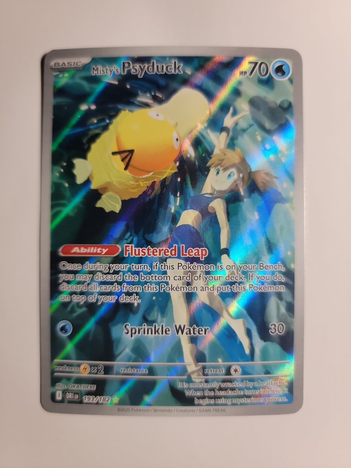 Pokémon TGC: MISTY'S PSYDUCK 193/182 Destined Rivals Illustration Rare