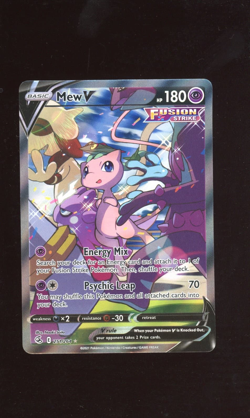 Mew V Ultra Rare 251/264 2021 Fusion Strike NM