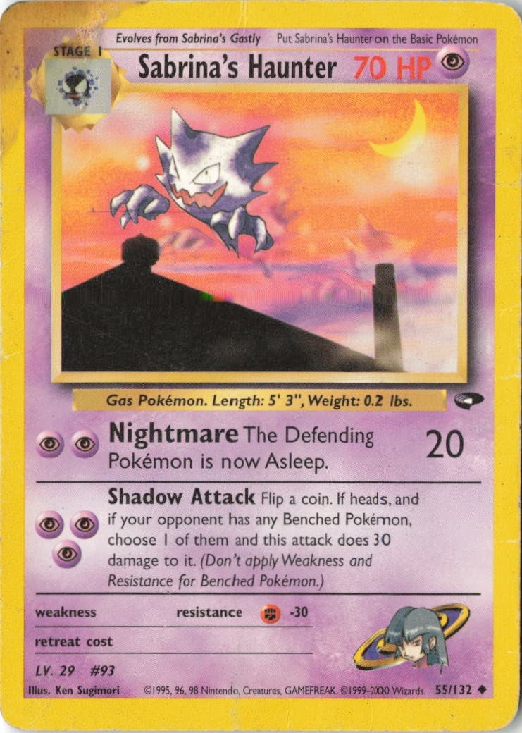 Sabrina's Haunter Unlimited Uncommon Gym Challenge 055/132 DMG