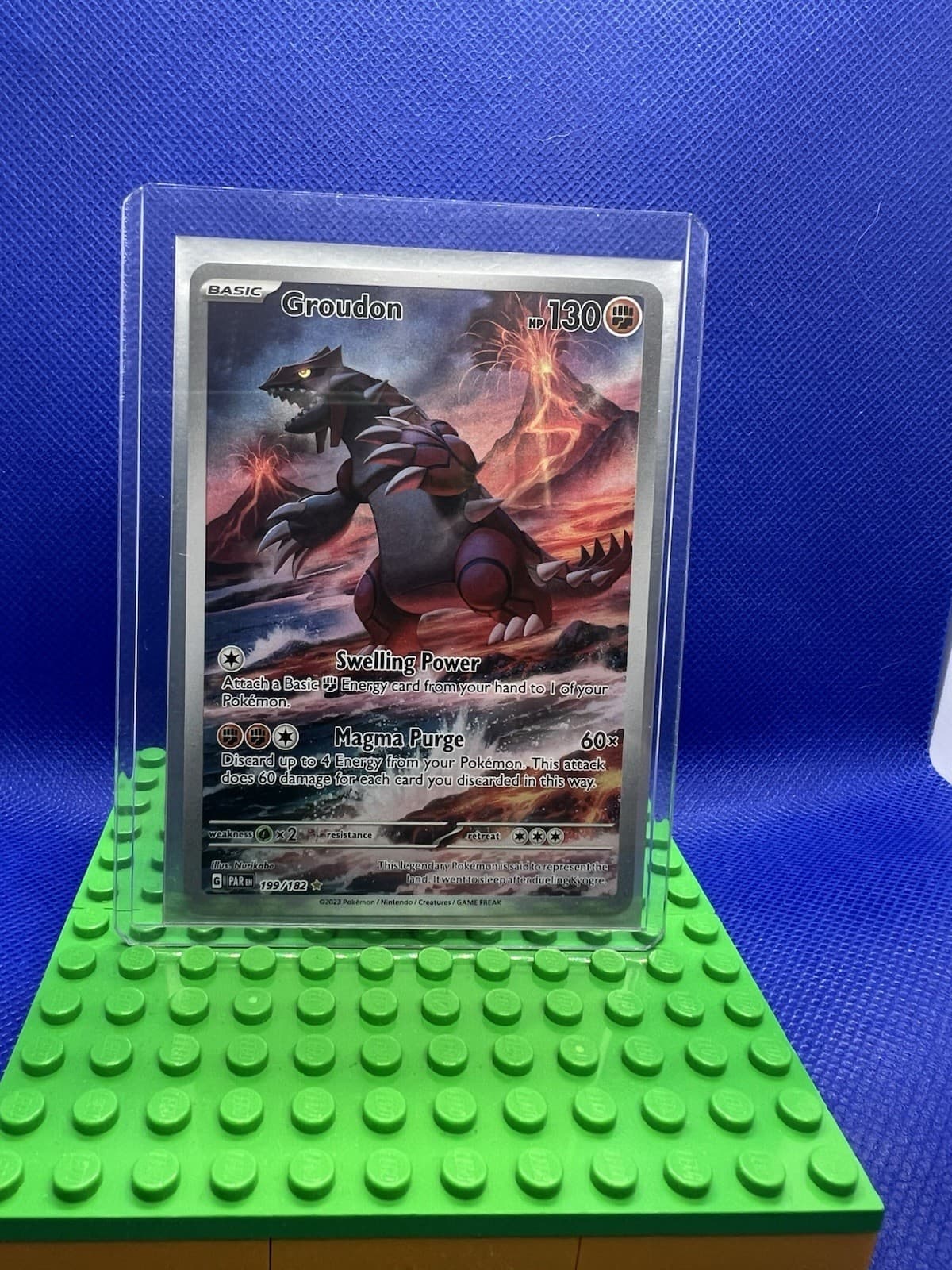 Pokémon TCG Groudon 199/182 Paradox Rift Illustration Rare Full Art Holo Eng