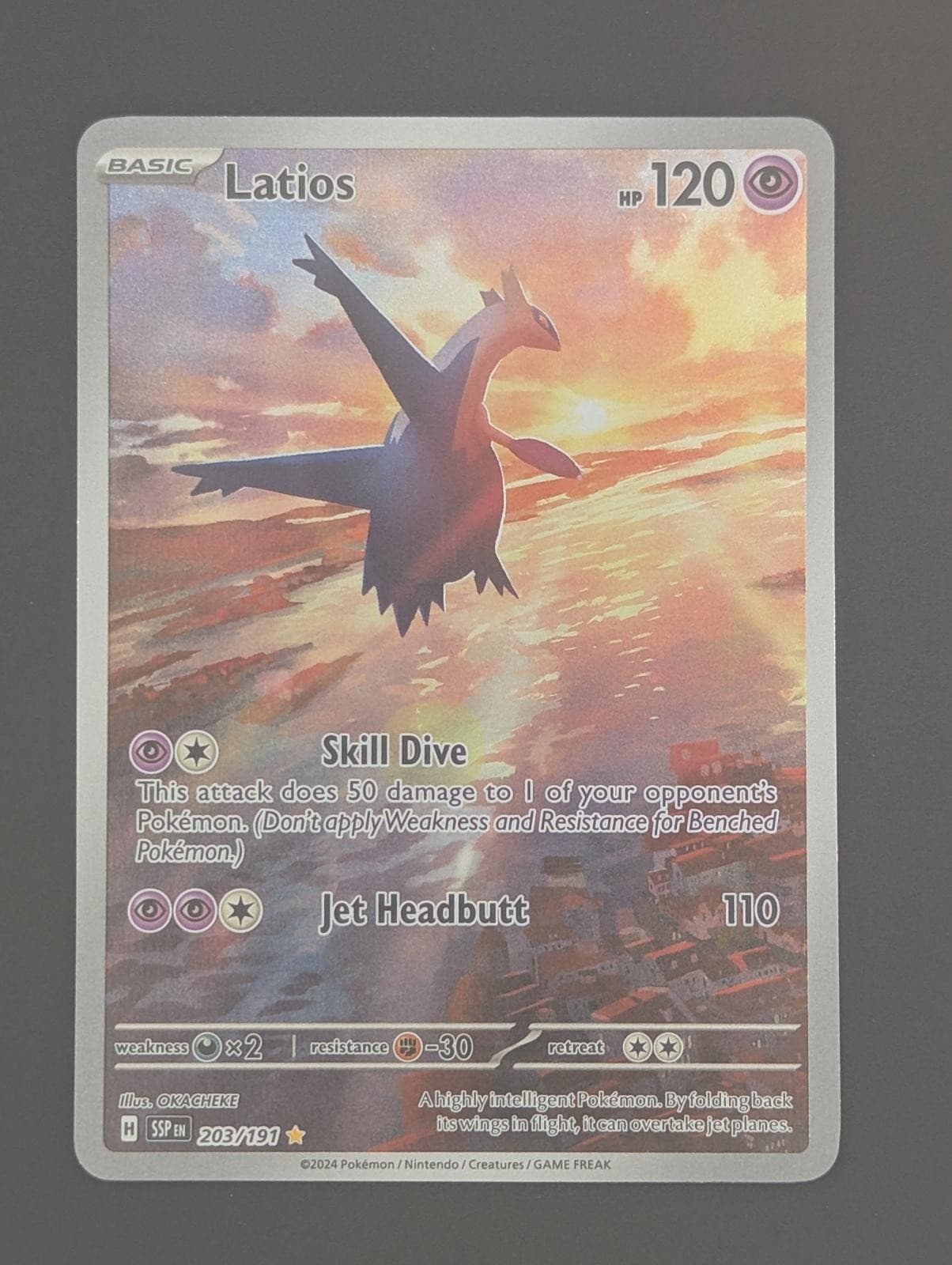 SURGING SPARKS LATIOS 203/191 ILLUSTRATION RARE POKEMON HOLO NM