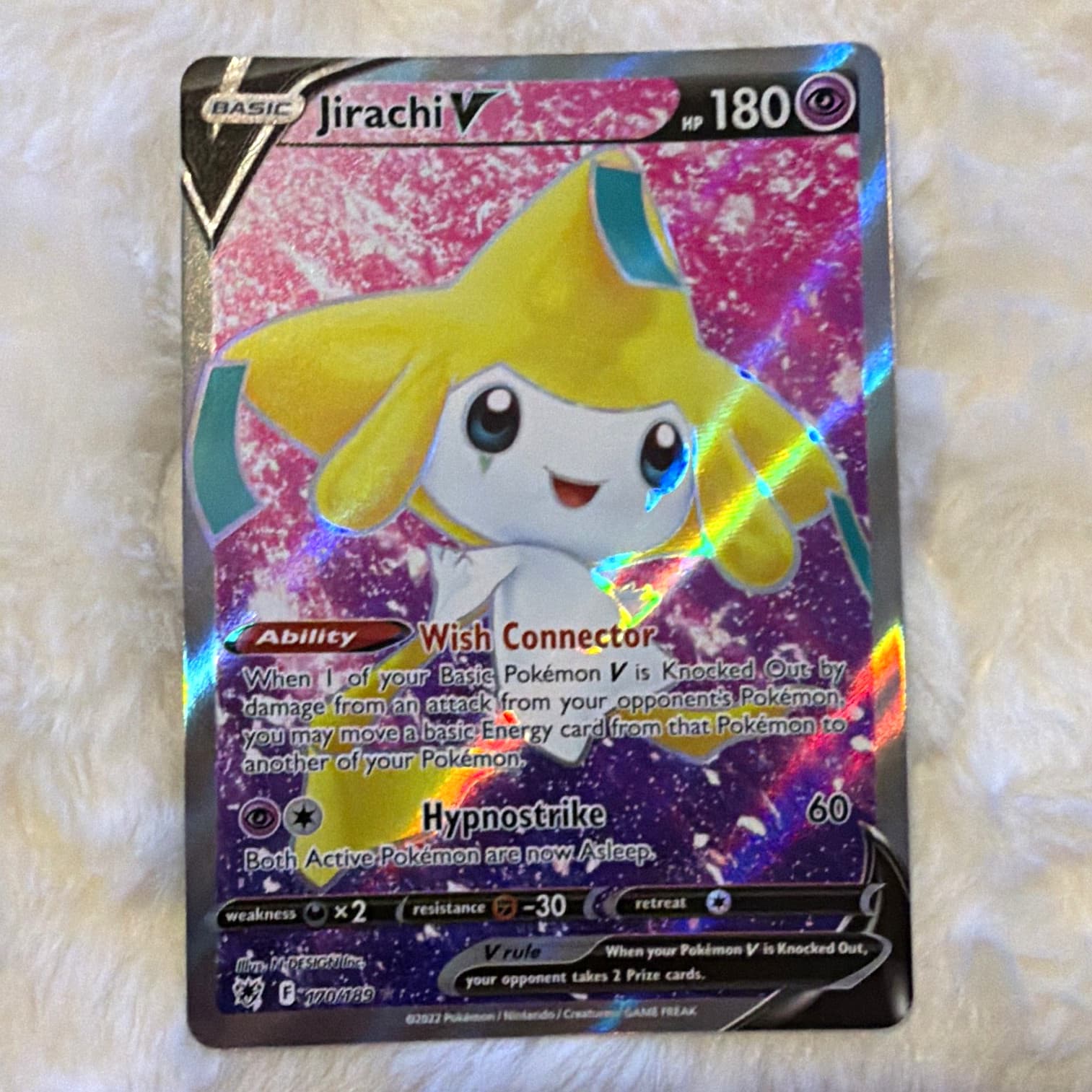 The Pokémon Company Jirachi V 170/189 Full Art Holo Swsh10 Astral Radiance EN