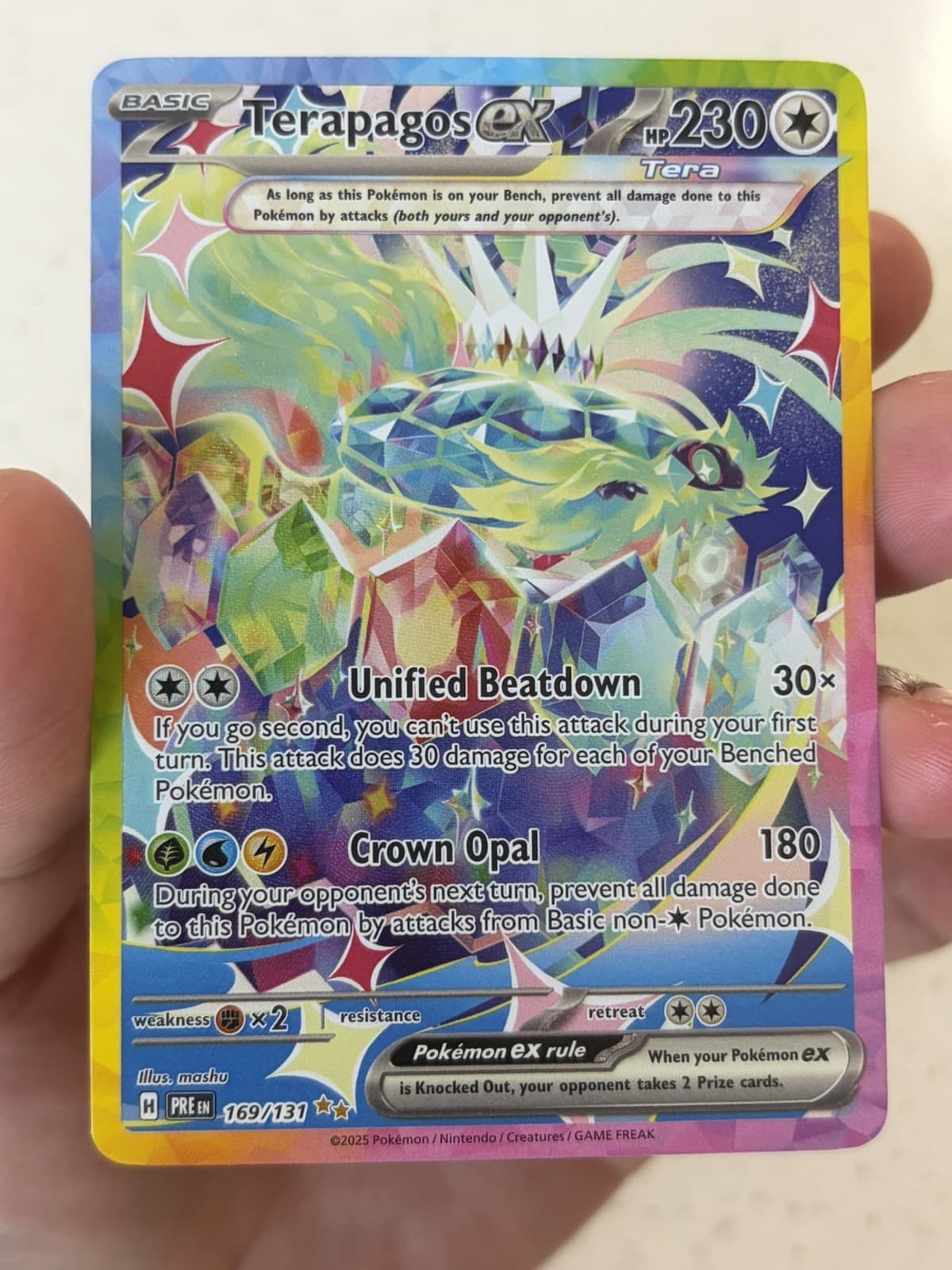 2025 Pokemon Prismatic Evolutions Terapagos ex Special Illustration Rare 169/131