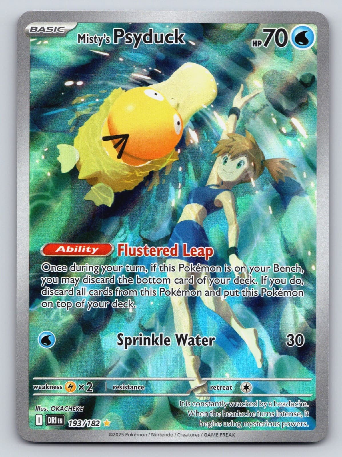 Misty's Psyduck 193/182 Sv10: Destined Rivals Holo NM