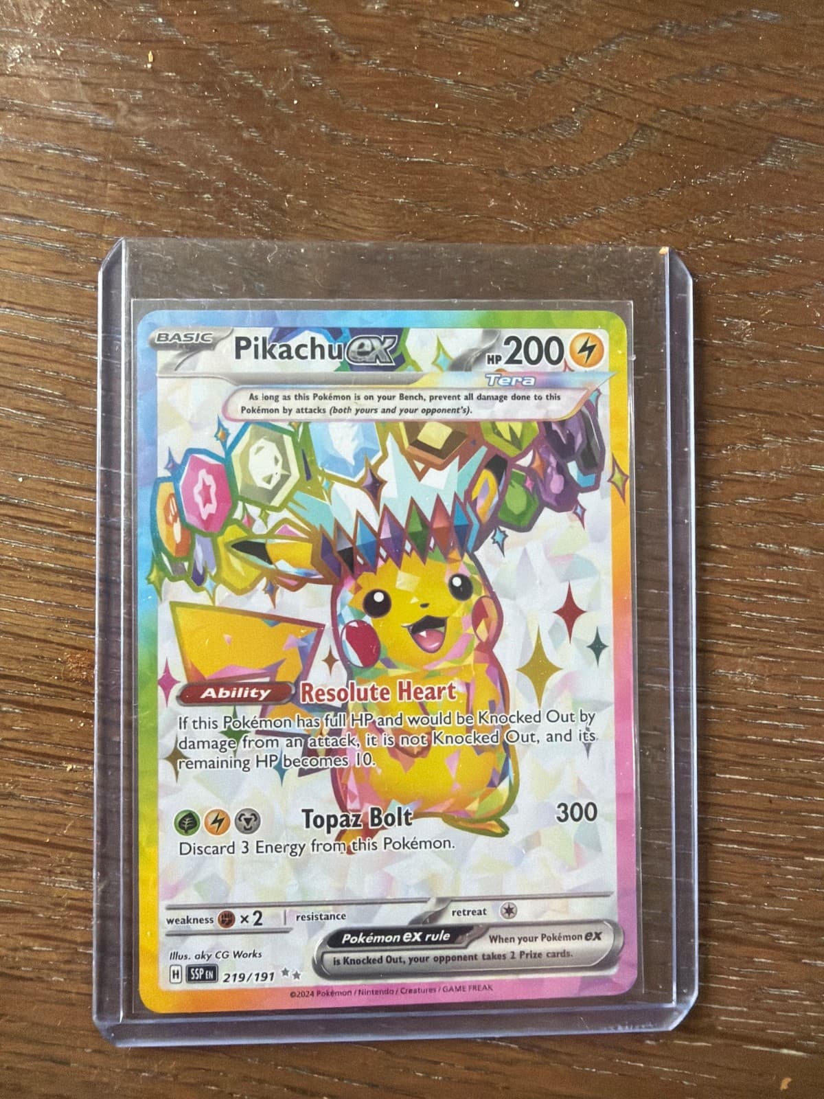 Pokemon TCG Pikachu ex 219/191 Surging Sparks Holo Full Art Eng 2024
