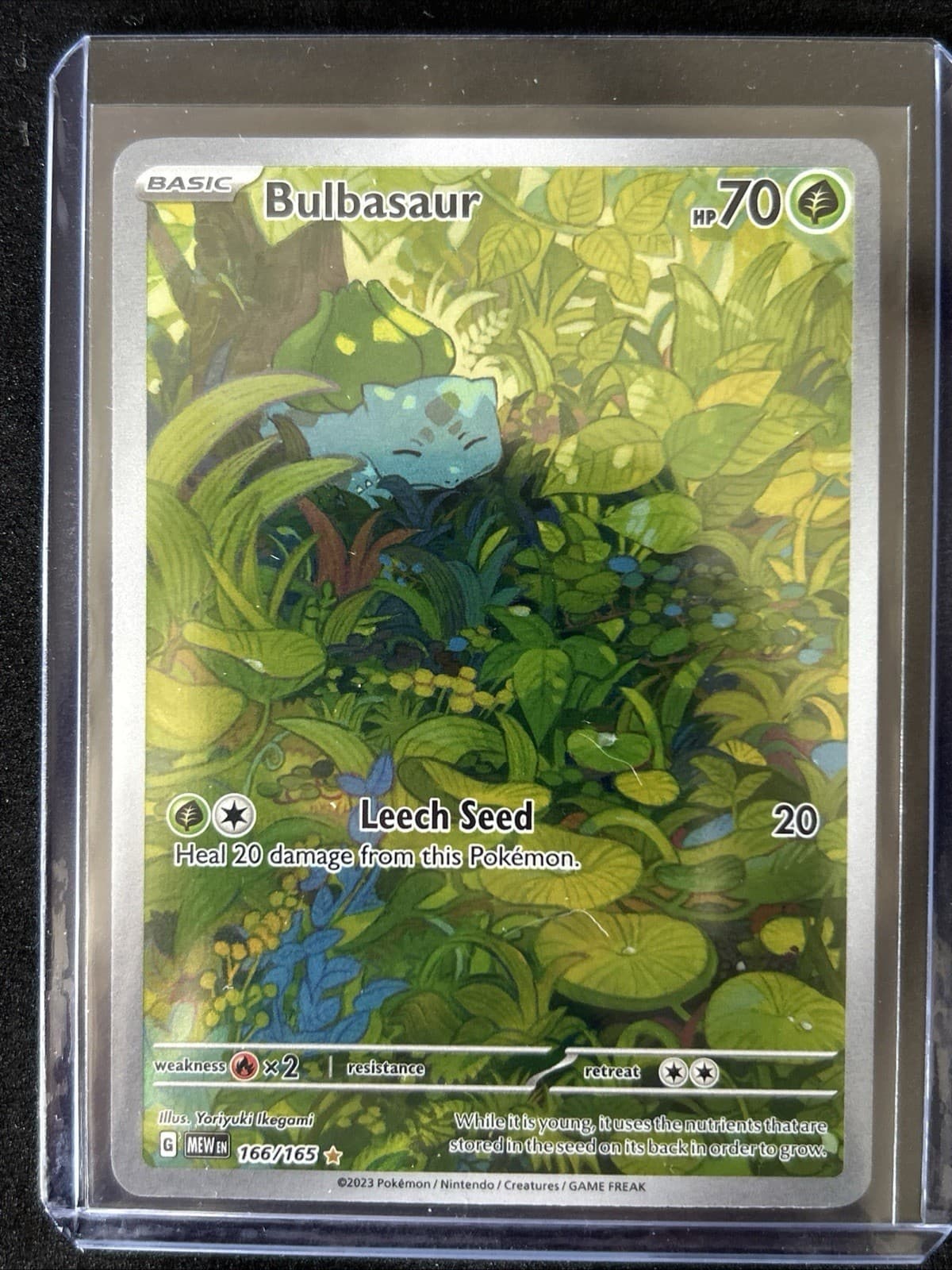 Pokemon Bulbasaur 166/165 Scarlet & Violet 151 Illustration Rare NM