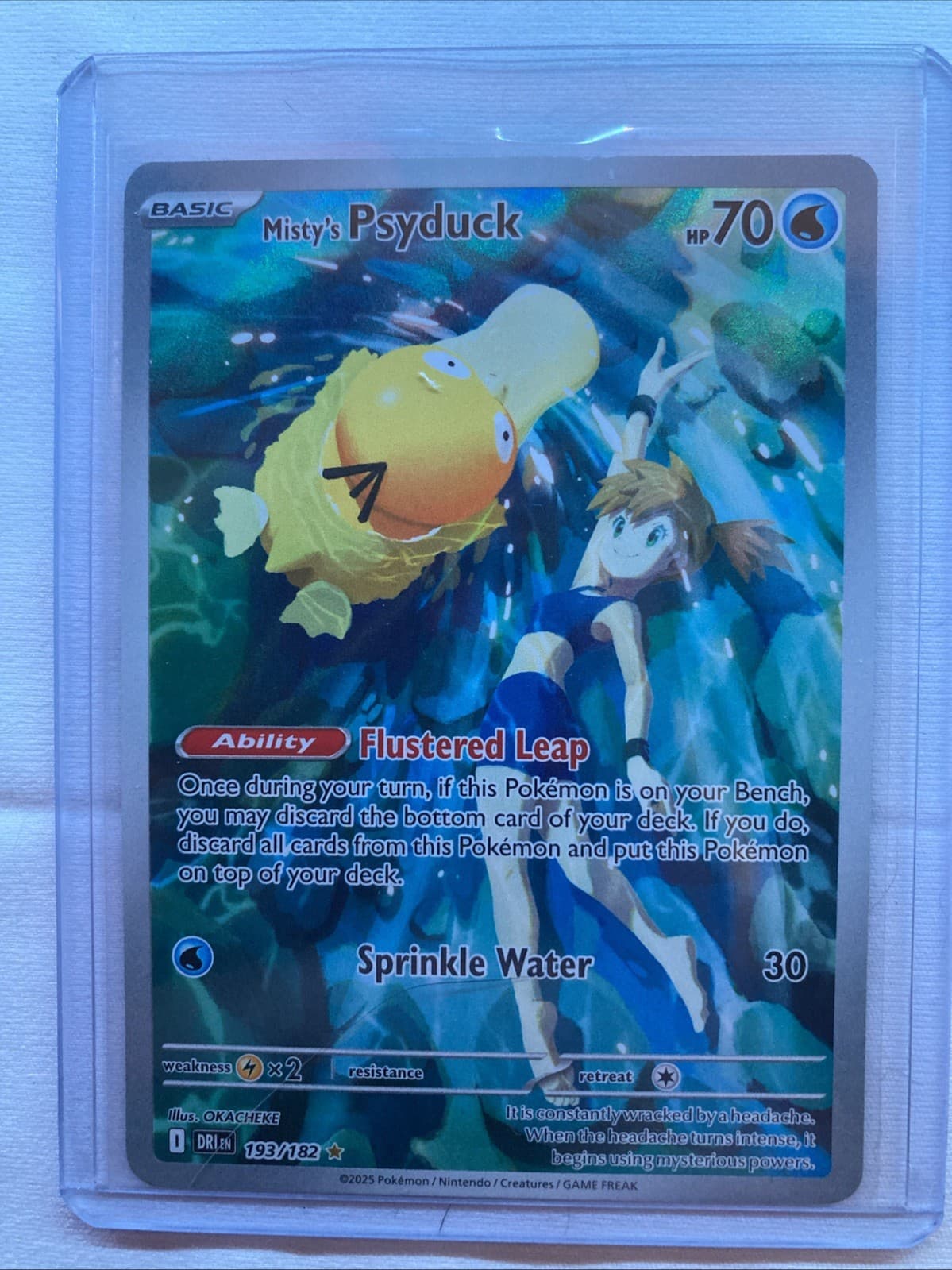 Misty's Psyduck 193/182 Sv10: Destined Rivals Holo LIGHTLY PLAYED.