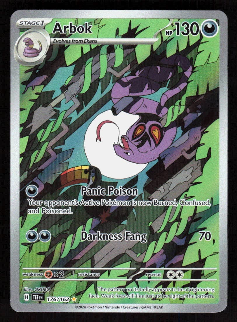 Pokemon Arbok 176/162 Holo Illustration Rare Temporal Forces (NM)