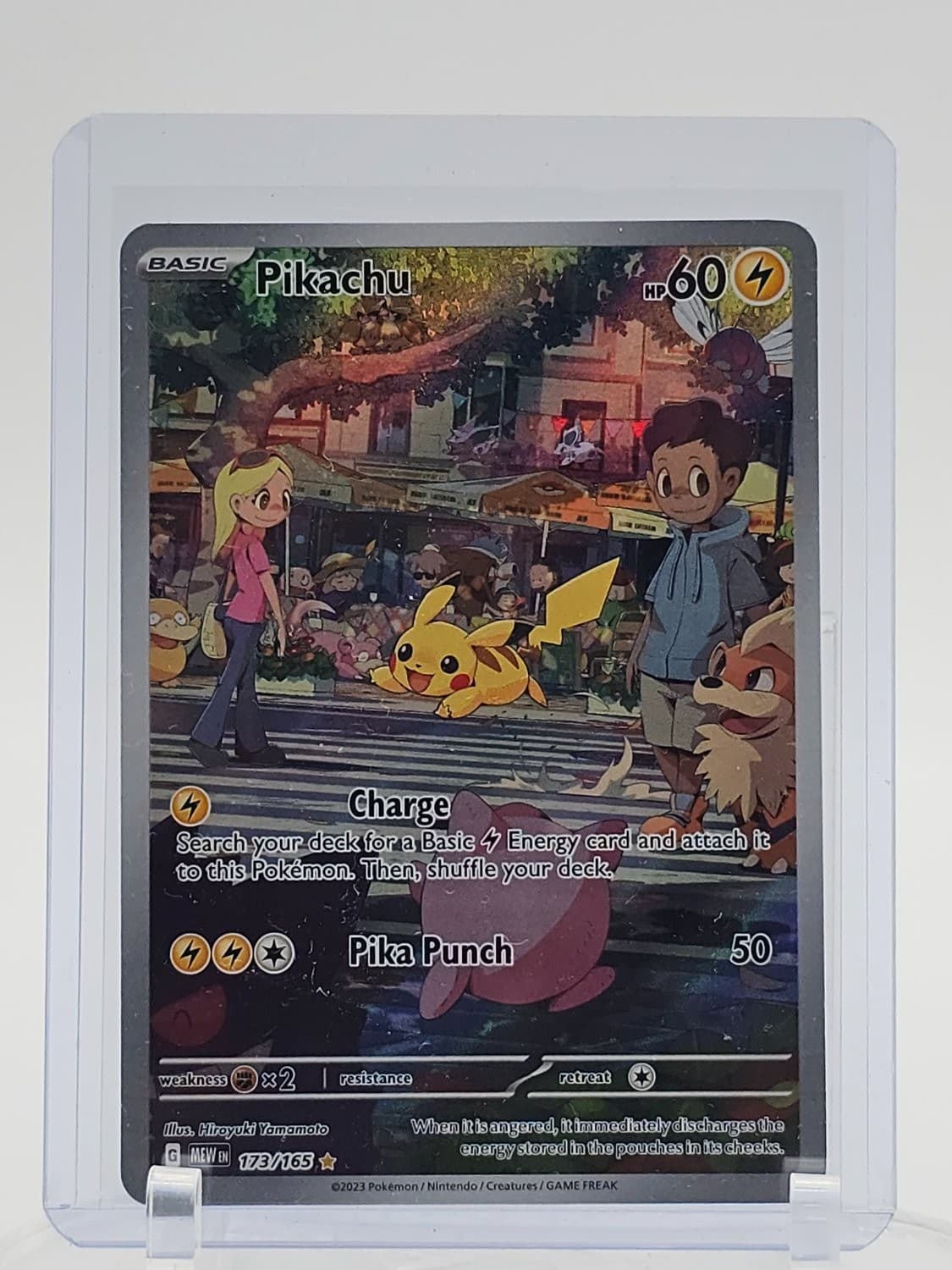 PIKACHU 2023 POKEMON SCARFLET & VIOLET 151 173/165 ILLUSTRATION RARE FA Q3873