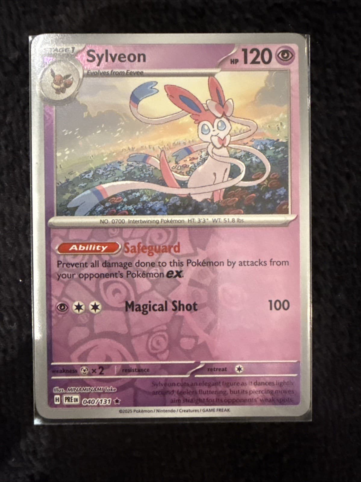Pokémon Prismatic Evolutions Sylveon Reverse Hollow 40/131