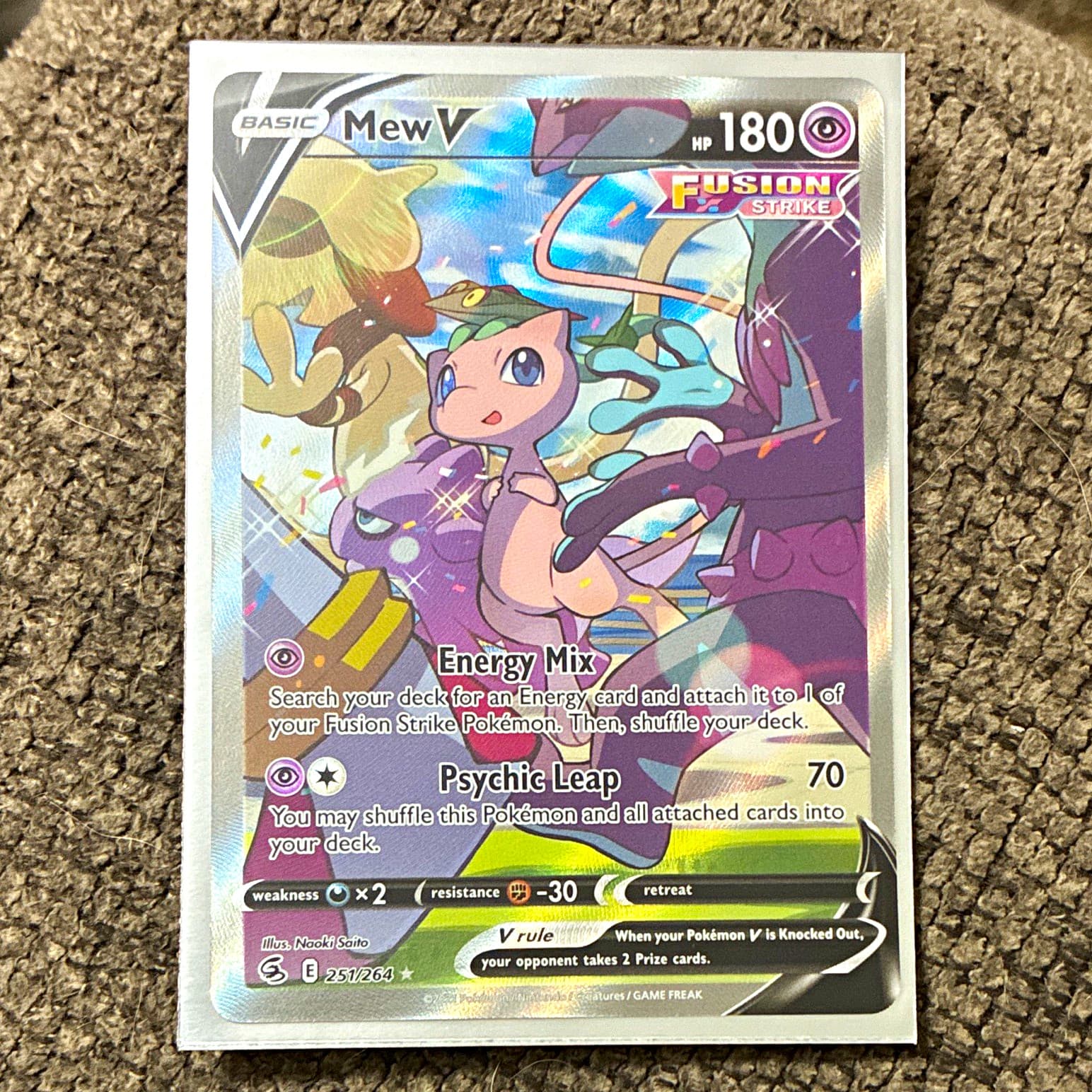 The Pokémon Company Mew V Full Art Holo Ultra Rare 251/264 Swsh08 EN 2021
