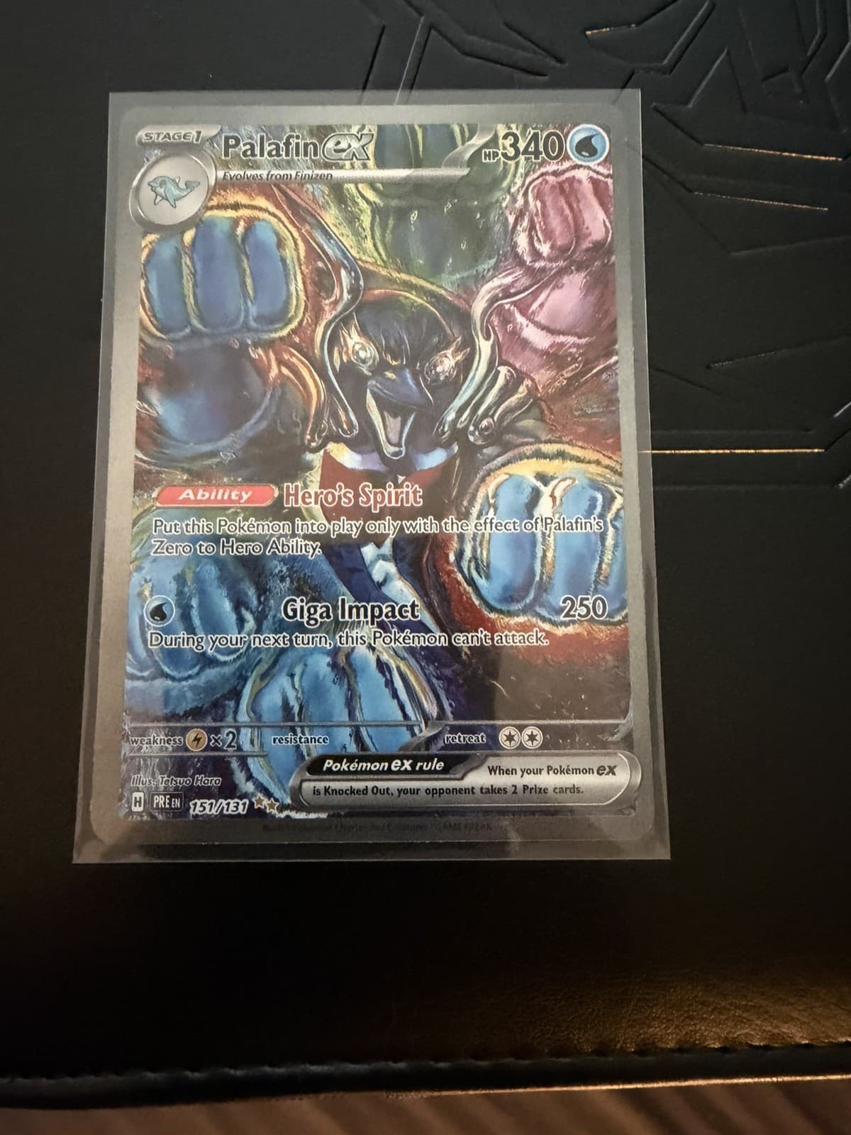 Palafin ex 151/131 Sv: Prismatic Evolutions Full Art Holo SIR ENG
