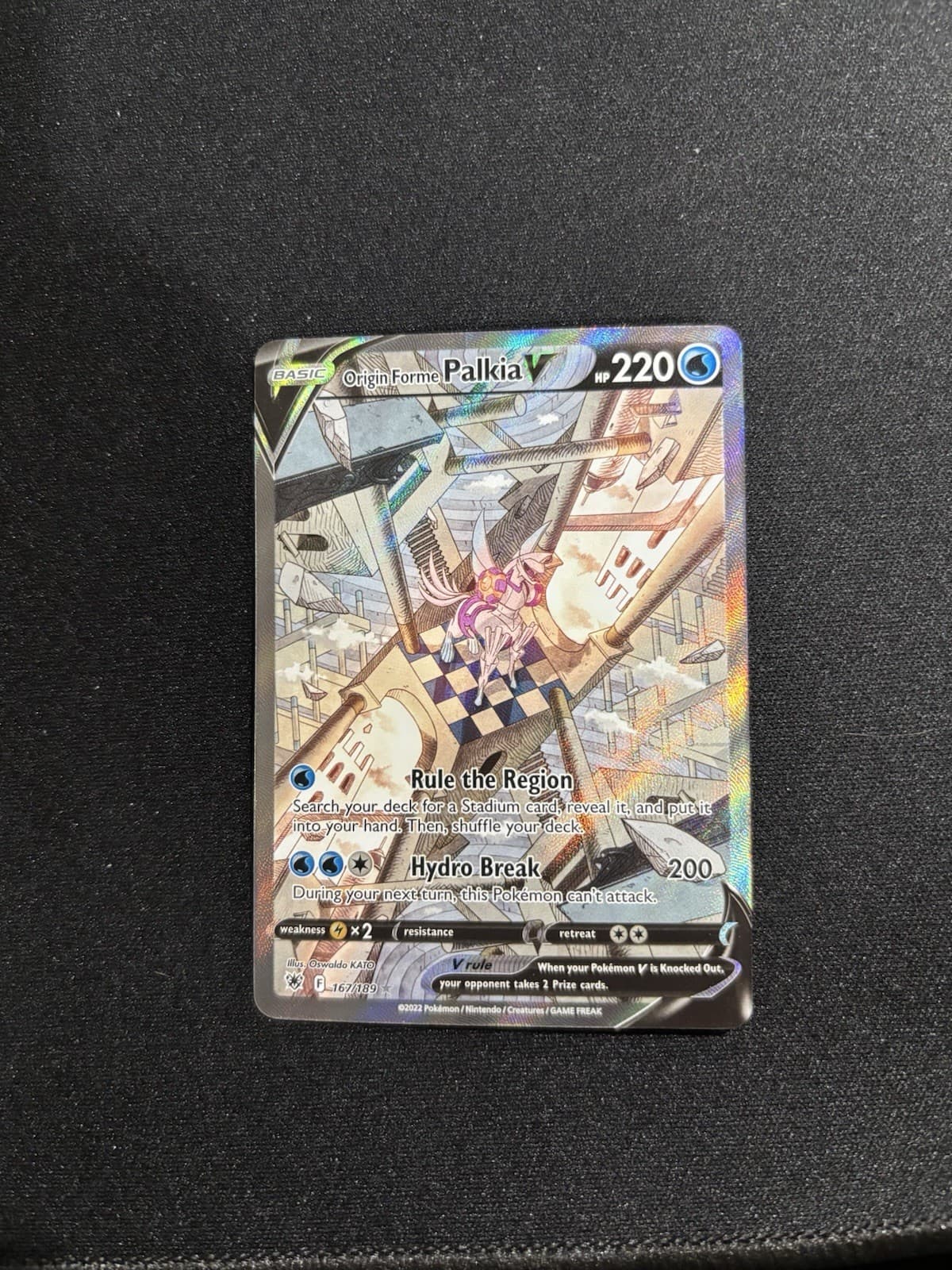 Pokemon TCG Origin Forme Palkia V (Alternate Full Art) 167/189