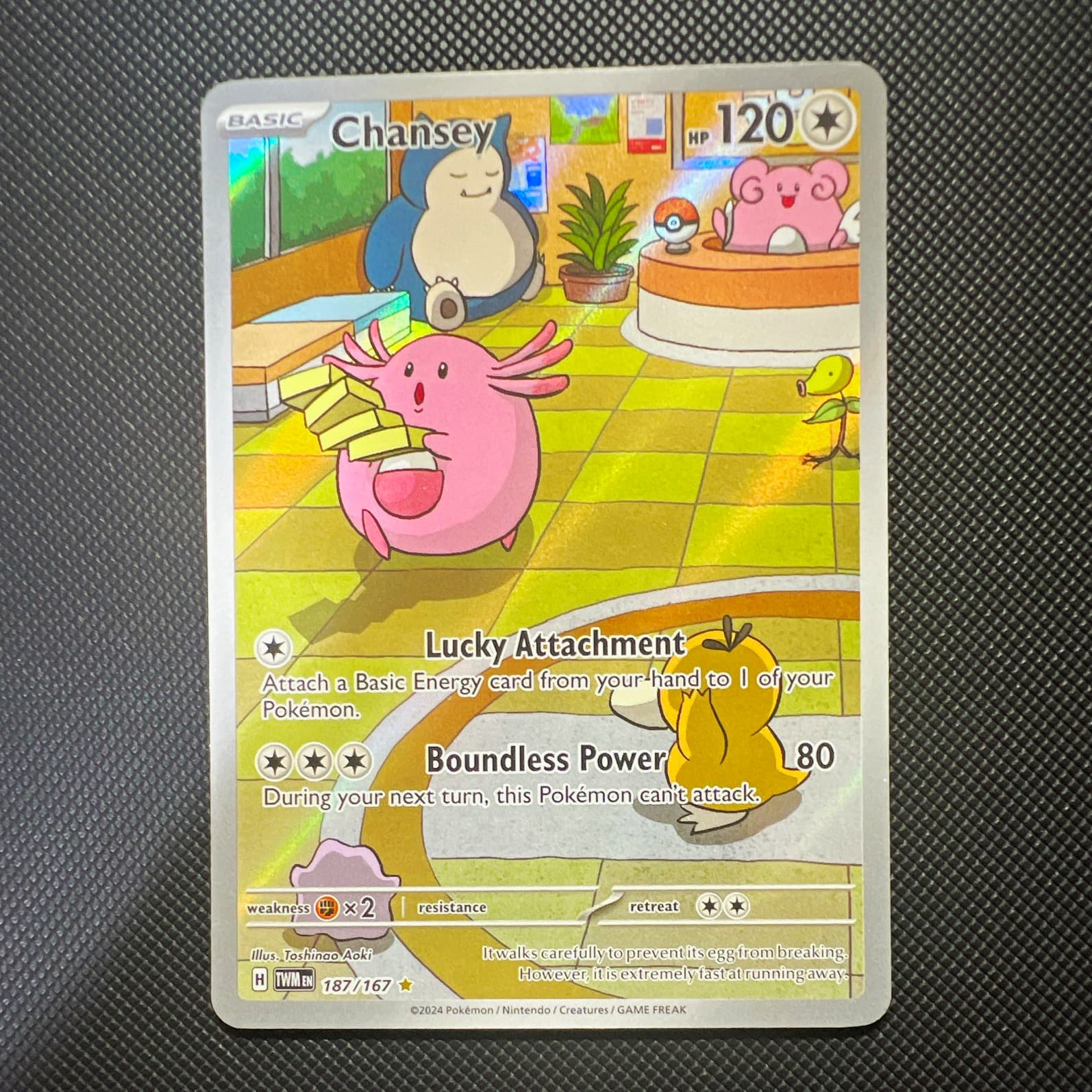 Pokemon TCG Chansey 187/167 Sv06 Twilight Masquerade Illus Rare Holo EN
