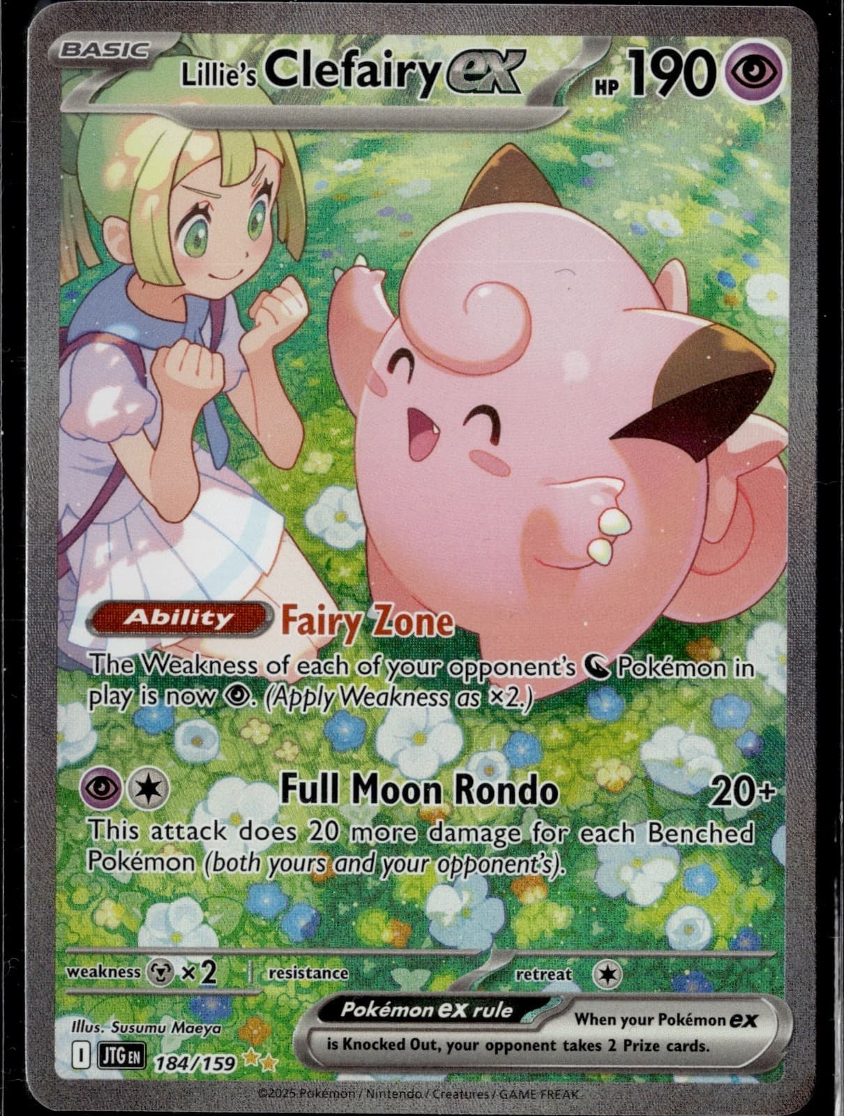 Lillie's Clefairy ex Holo Special Illustration Rare Journey Together 184/159