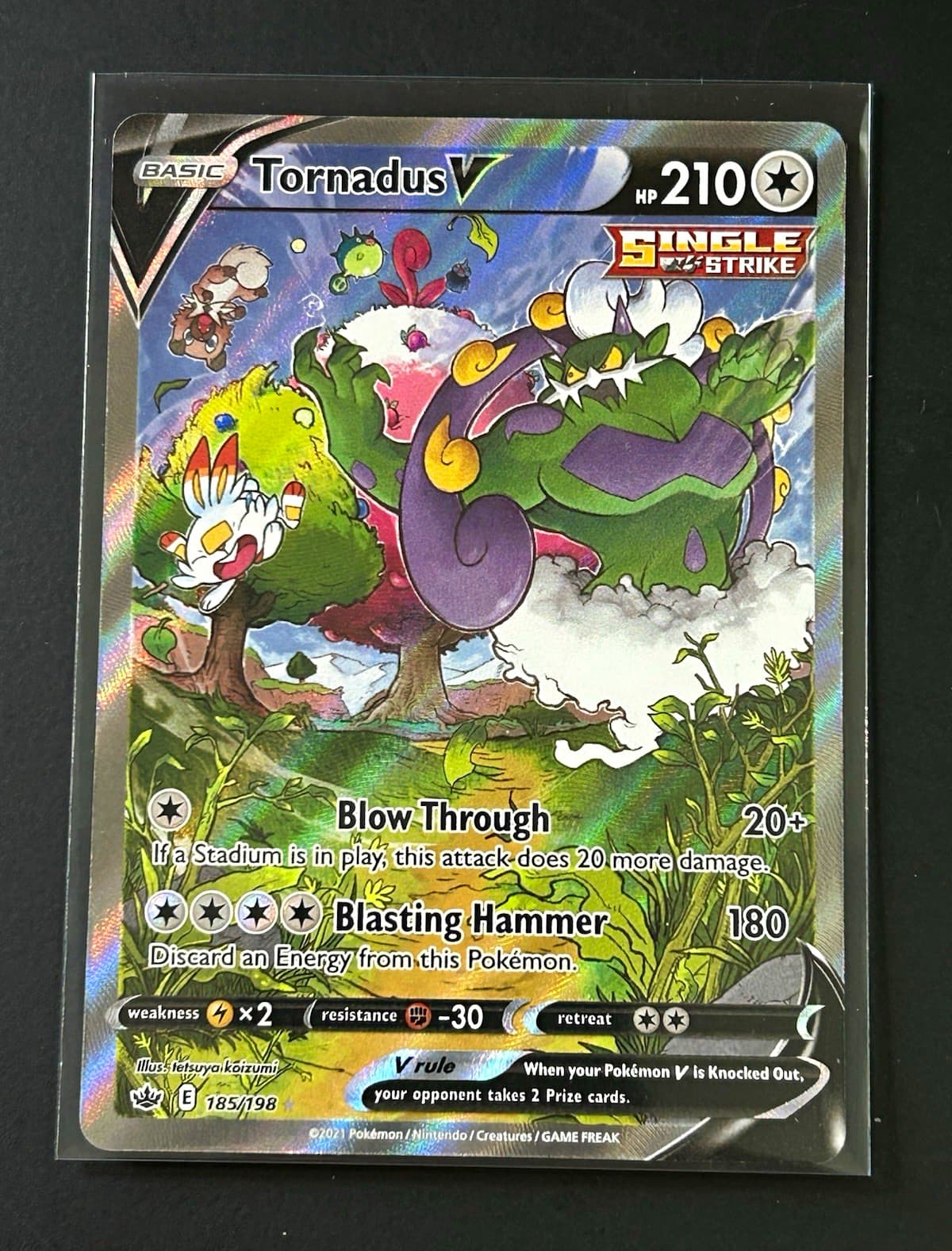 Pokemon TCG Tornadus V #185/198 Chillin Reign Alternate Full Art Holo Ultra Rare