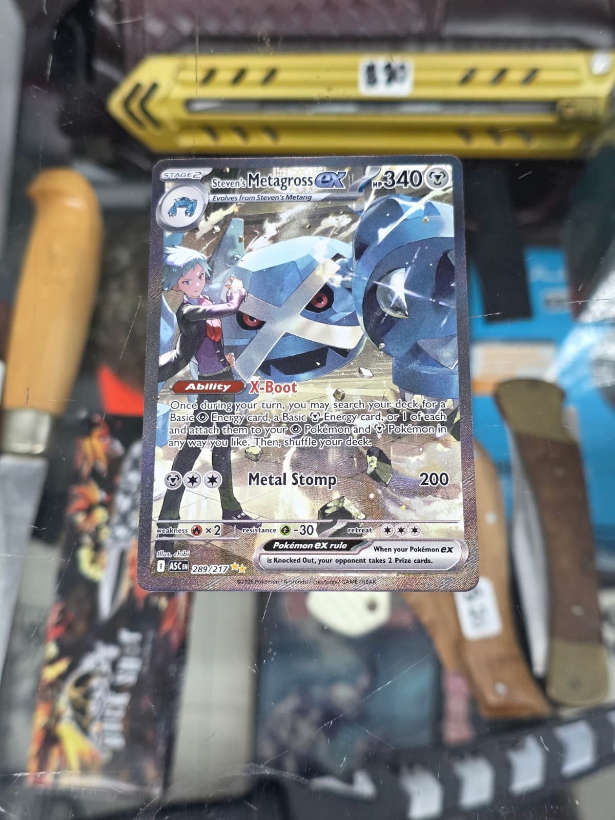 Steven's Metagross Ex 289/217 SIR Ascended Heroes Pokemon TCG NM