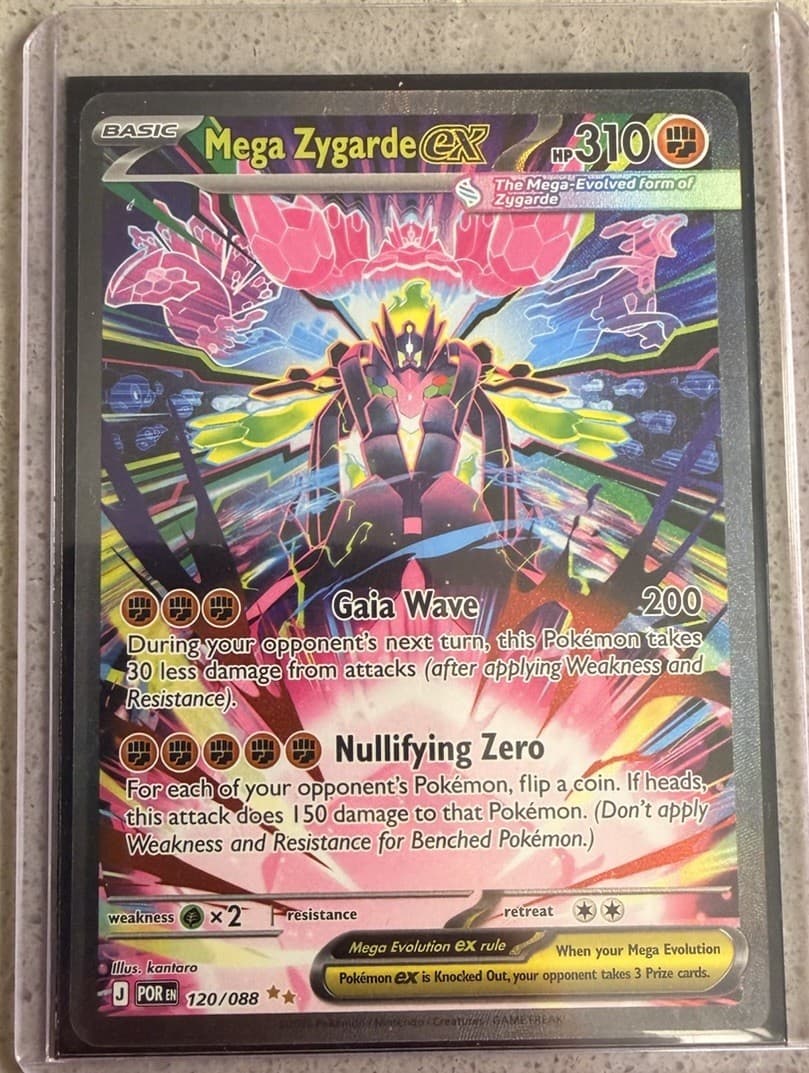 Pokémon TCG Perfect Order Mega Zygarde EX 120/088 Full Art Holo English Card