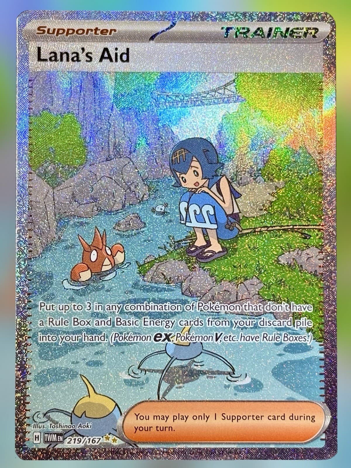 Lana's Aid 219/167 Twilight Masquerade Pokemon Holo LP+