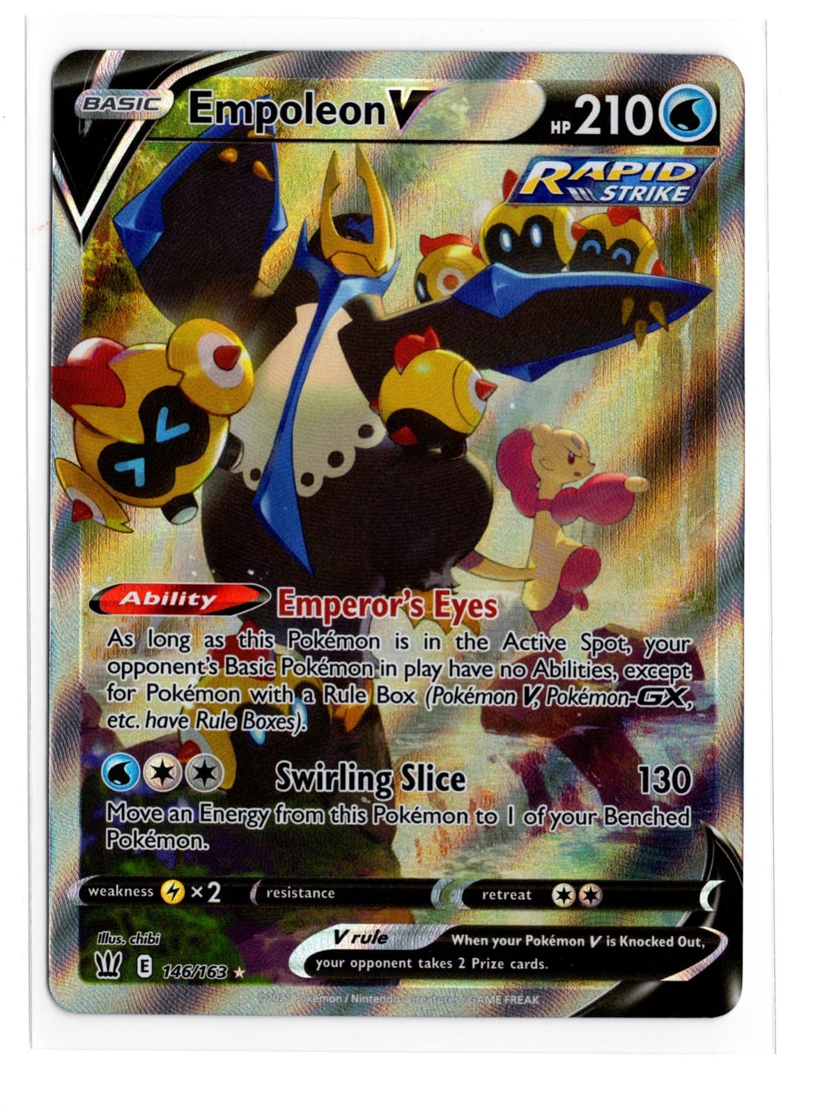 Empoleon V (Alternate Full Art) 146/163 Swsh05: Battle Styles Holo