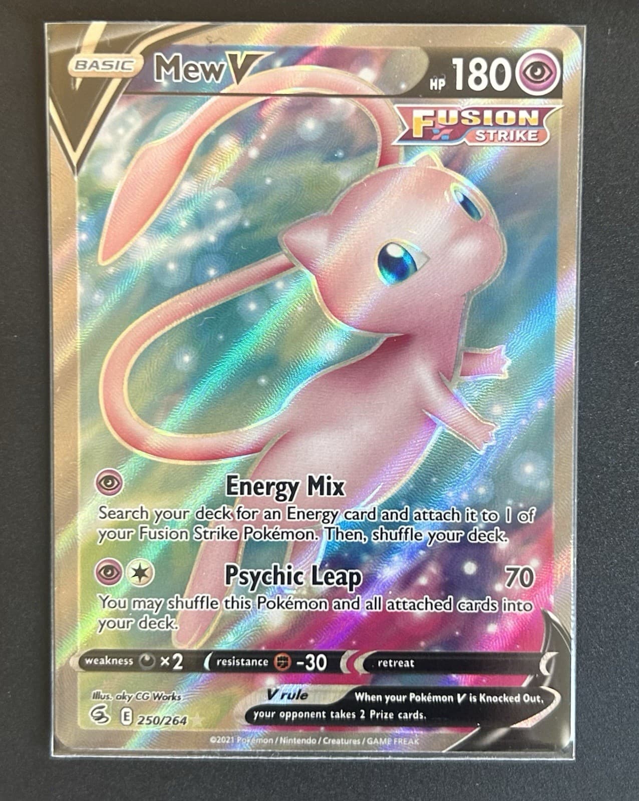 Mew V (Full Art) 250/264 Swsh08: Fusion Strike Holo