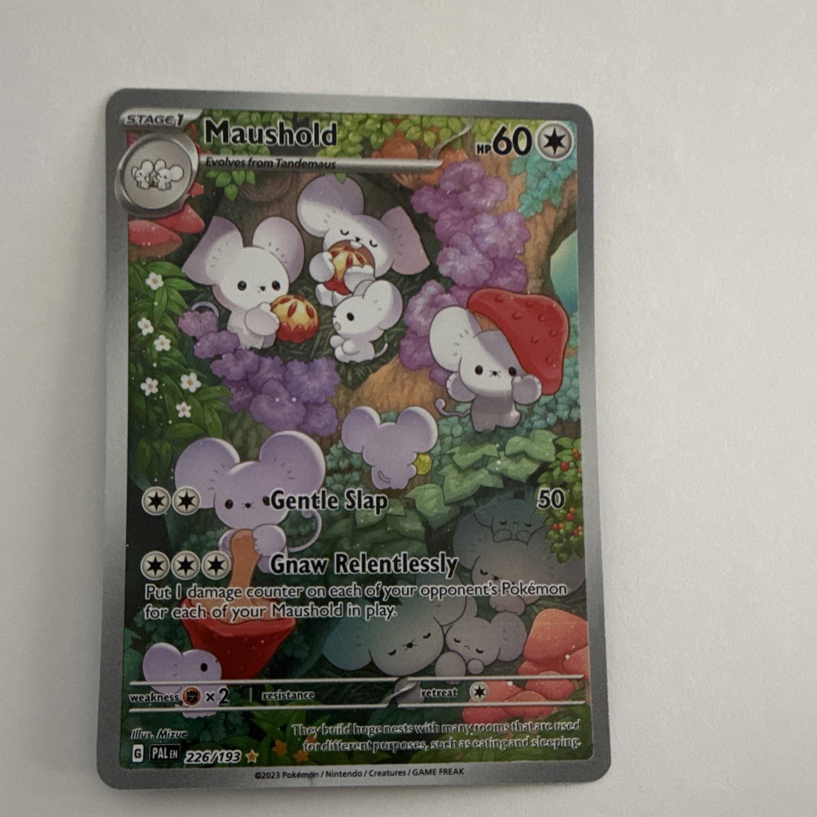 Pokémon Maushold 226/193 Illustration Rare Full Art Holo Paldea Evolved Card