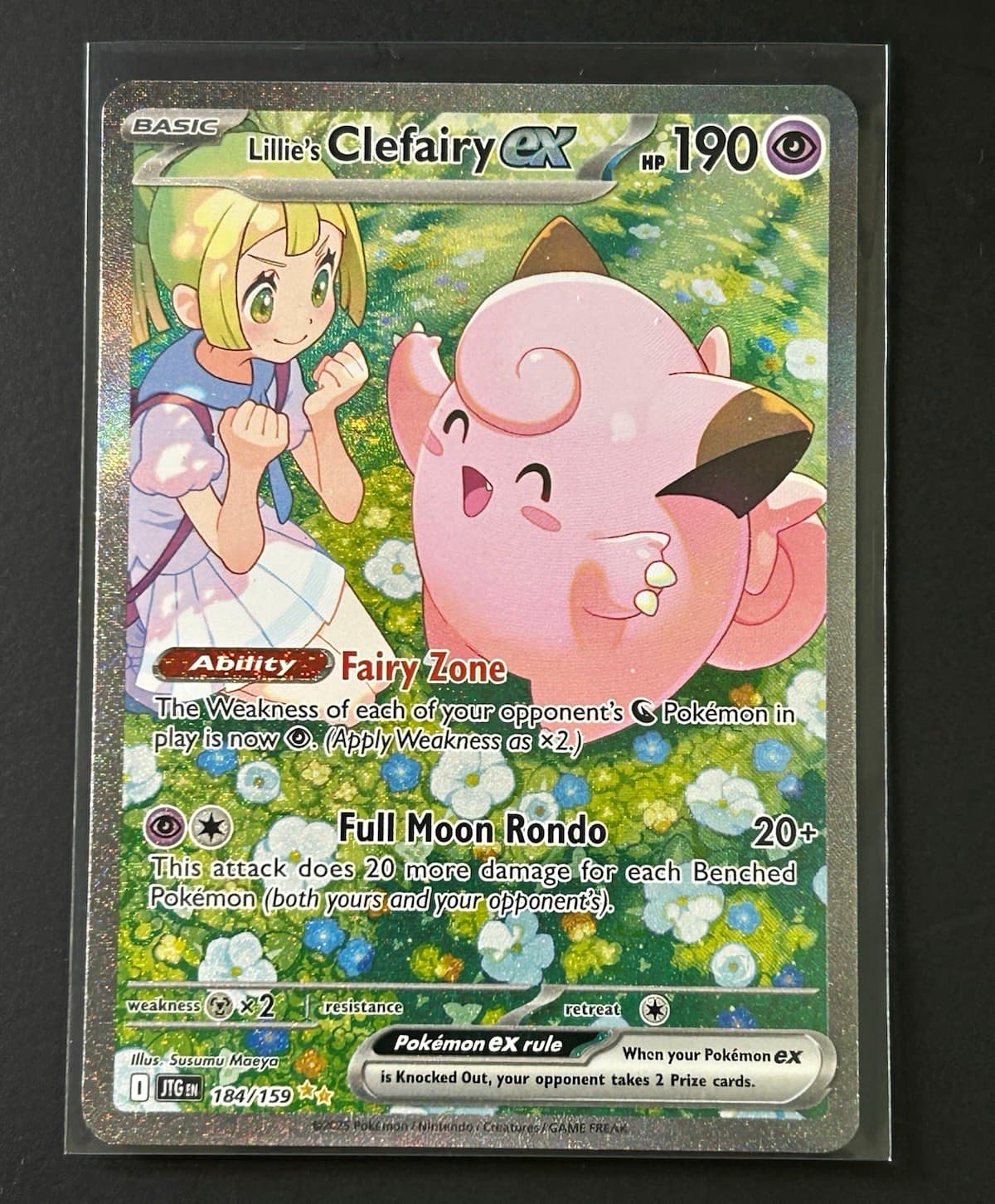 Pokemon TCG Lillie's Clefairy ex 184/159 Journey Together SIR Holo ENG